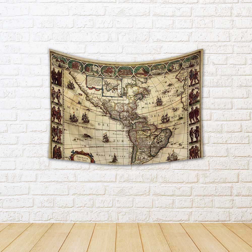 ArtzFolio Photo of an Old Map D5 Fabric Tapestry Wall Hanging-Tapestries-AZ5005853TAP_RF_R-0-Image Code 5005853 Vishnu Image Folio Pvt Ltd, IC 5005853, ArtzFolio, Tapestries, Places, Vintage, Photography, photo, of, an, old, map, d5, fabric, tapestry, wall, hanging, ancient, antiquity, atlantic, atlas, background, book, border, cartography, city, country, detail, drawing, england, english, europe, european, flag, geography, historical, history, horizontal, iran, land, landmark, lost, medieval, north, ocean,