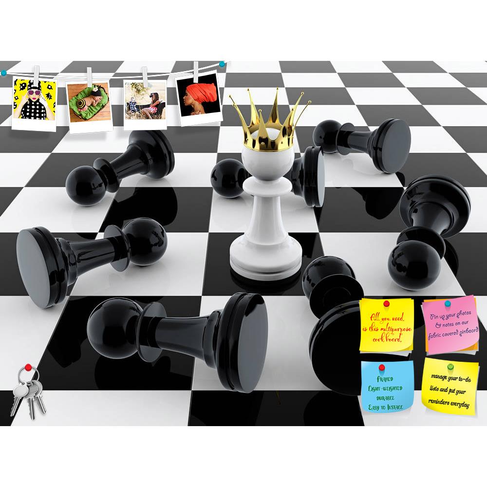 ArtzFolio White Pawn With Golden Crown Defeating Enemy Printed Bulletin Board Notice Pin Board Soft Board | Frameless-Bulletin Boards Frameless-AZ5005858BLB_FL_RF_R-0-Image Code 5005858 Vishnu Image Folio Pvt Ltd, IC 5005858, ArtzFolio, Bulletin Boards Frameless, Conceptual, Digital Art, white, pawn, with, golden, crown, defeating, enemy, printed, bulletin, board, notice, pin, soft, frameless, metal, chess, strategy, leisure, game, conflict, queen, king, competition, gold, knight, black, sport, thinking, id
