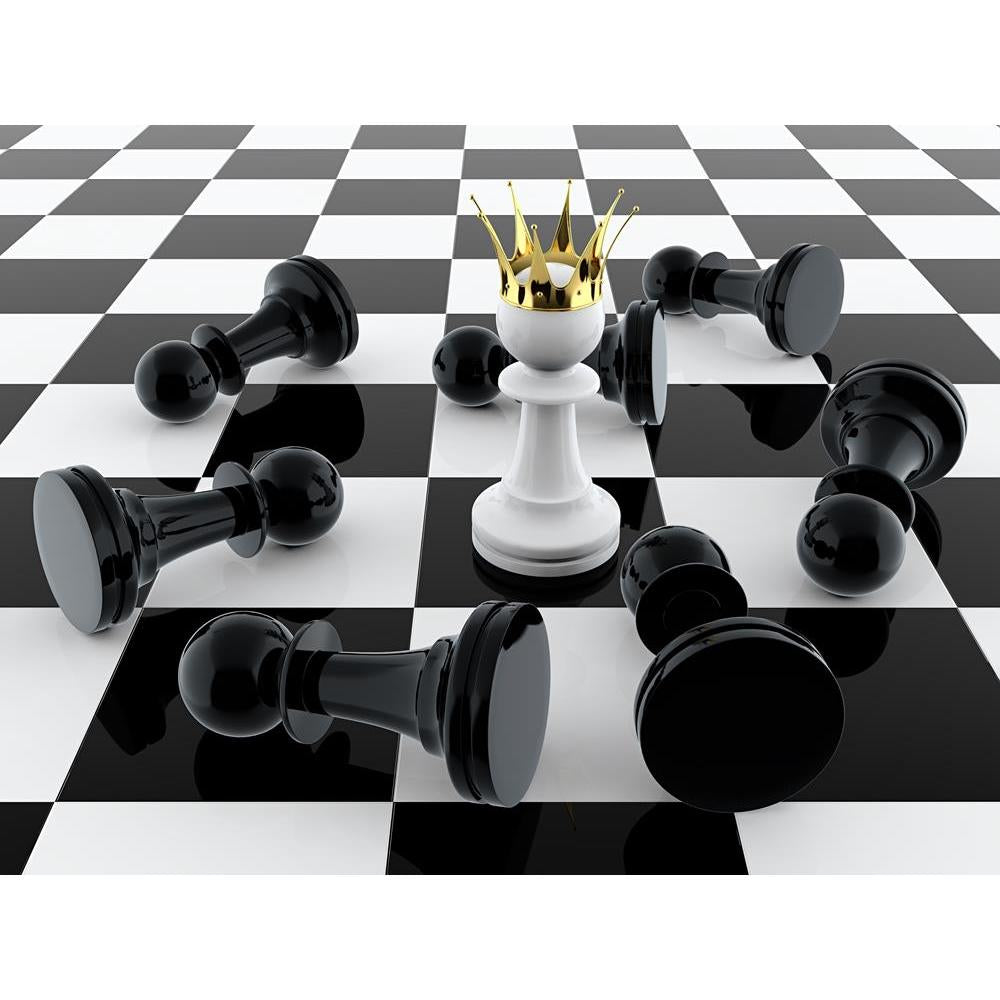 ArtzFolio White Pawn With Golden Crown Defeating Enemy Unframed Premium Canvas Painting-Paintings Unframed Premium-AZ5005858ART_UN_RF_R-0-Image Code 5005858 Vishnu Image Folio Pvt Ltd, IC 5005858, ArtzFolio, Paintings Unframed Premium, Conceptual, Digital Art, white, pawn, with, golden, crown, defeating, enemy, unframed, premium, canvas, painting, large, size, print, wall, for, living, room, without, frame, decorative, poster, art, pitaara, box, drawing, photography, amazonbasics, big, kids, designer, offic