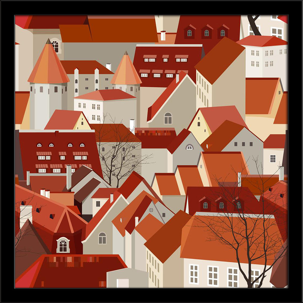 Seamless City Landscape With Tile Roofs Painting Poster Frame-Regular Art Framed-REG_FR-IC 5005870 IC 5005870, Ancient, Architecture, Art and Paintings, Cities, City Views, Historical, Illustrations, Landscapes, Medieval, Paintings, Panorama, Patterns, Scenic, Skylines, Urban, Vintage, seamless, city, landscape, with, tile, roofs, painting, poster, frame, background, building, built, cityscape, construction, district, estate, europe, exterior, facade, history, house, illustration, image, ornament, outdoors,