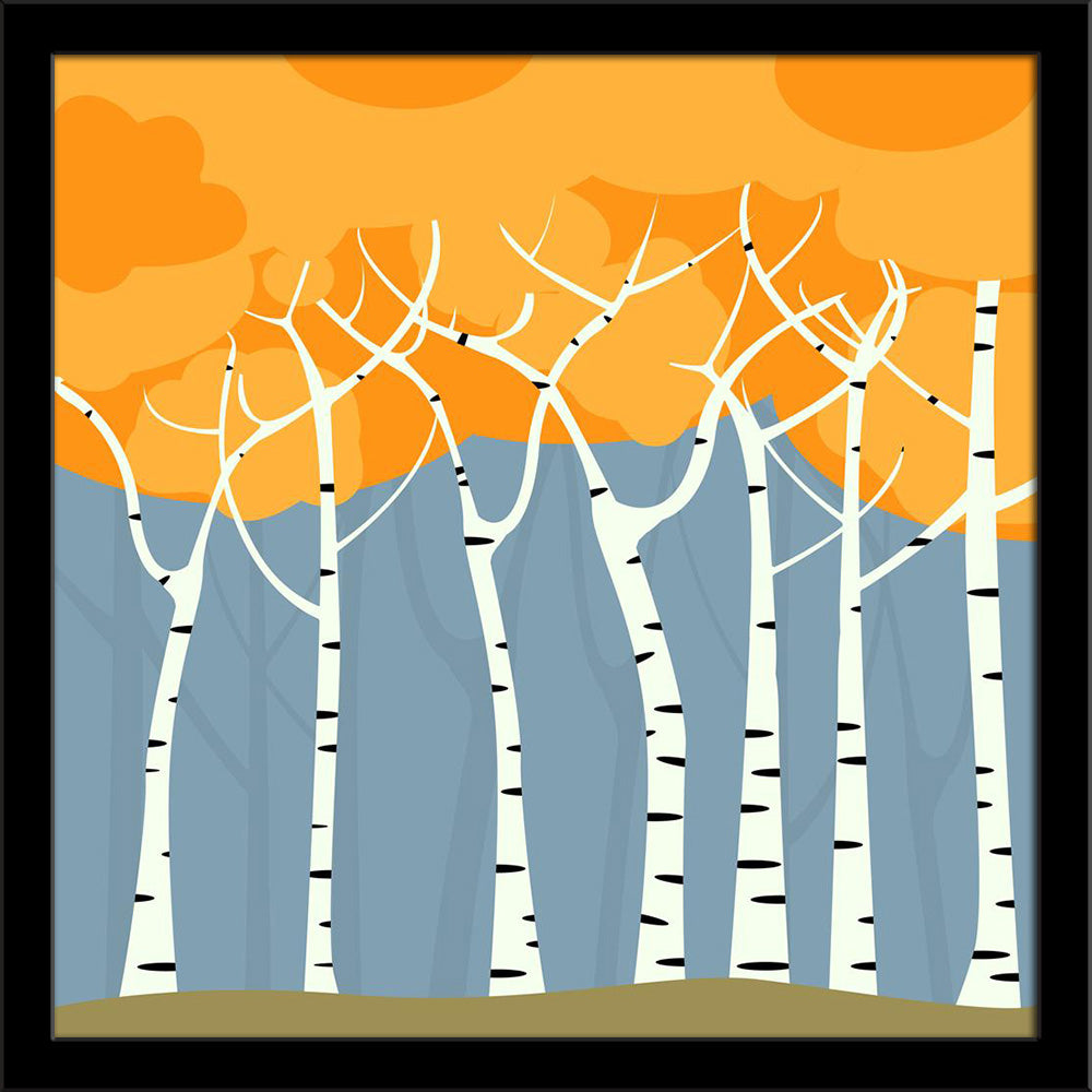 Graphic Art of Romantic Birch Forest Background Painting Poster Frame-Regular Art Framed-REG_FR-IC 5005878 IC 5005878, Abstract Expressionism, Abstracts, Art and Paintings, Black, Black and White, Digital, Digital Art, Graphic, Illustrations, Nature, Patterns, Scenic, Seasons, Semi Abstract, Signs, Signs and Symbols, White, art, of, romantic, birch, forest, background, painting, poster, frame, abstract, artistic, autumn, bark, tree, branches, decor, decoration, design, illustration, november, orange, patter