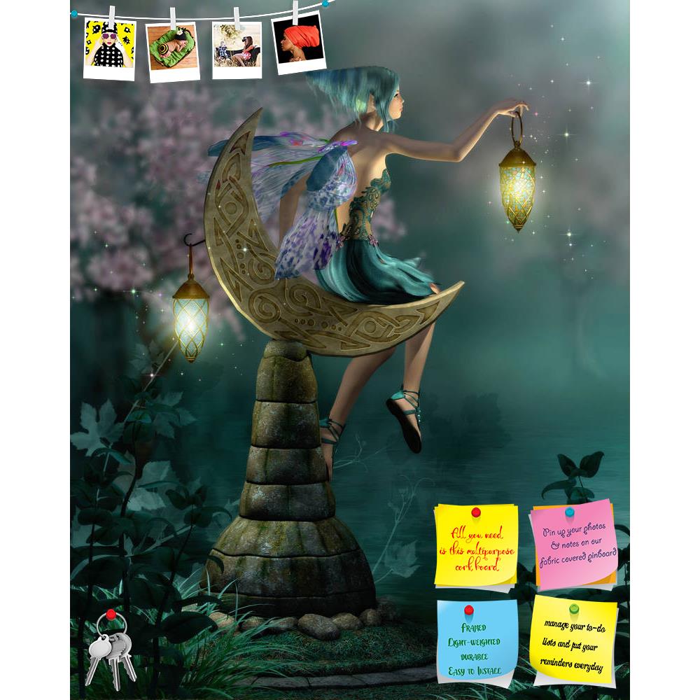 ArtzFolio Little Pixie with a Lantern Sitting on Moon Printed Bulletin Board Notice Pin Board Soft Board | Frameless-Bulletin Boards Frameless-AZ5005903BLB_FL_RF_R-0-Image Code 5005903 Vishnu Image Folio Pvt Ltd, IC 5005903, ArtzFolio, Bulletin Boards Frameless, Fantasy, Figurative, Digital Art, little, pixie, with, a, lantern, sitting, on, moon, printed, bulletin, board, notice, pin, soft, frameless, 3d, art, blossom, blue, charming, cherry, cute, dress, elf, enchanting, fae, fairy, fairyland, fairytale, f