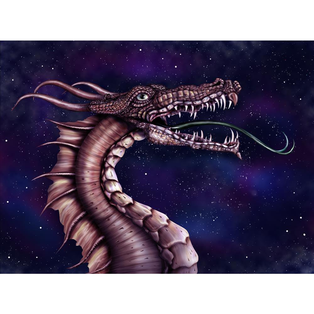 ArtzFolio Fierce Dragon with a Star Filled Night Sky Canvas Painting-Paintings MDF Framing-AZ5005956ART_UN_RF_R-0-Image Code 5005956 Vishnu Image Folio Pvt Ltd, IC 5005956, ArtzFolio, Paintings MDF Framing, Animals, Fantasy, Digital Art, fierce, dragon, with, a, star, filled, night, sky, canvas, painting, framed, print, wall, for, living, room, frame, poster, pitaara, box, large, size, drawing, art, split, big, office, reception, photography, of, kids, panel, designer, decorative, amazonbasics, reprint, sma