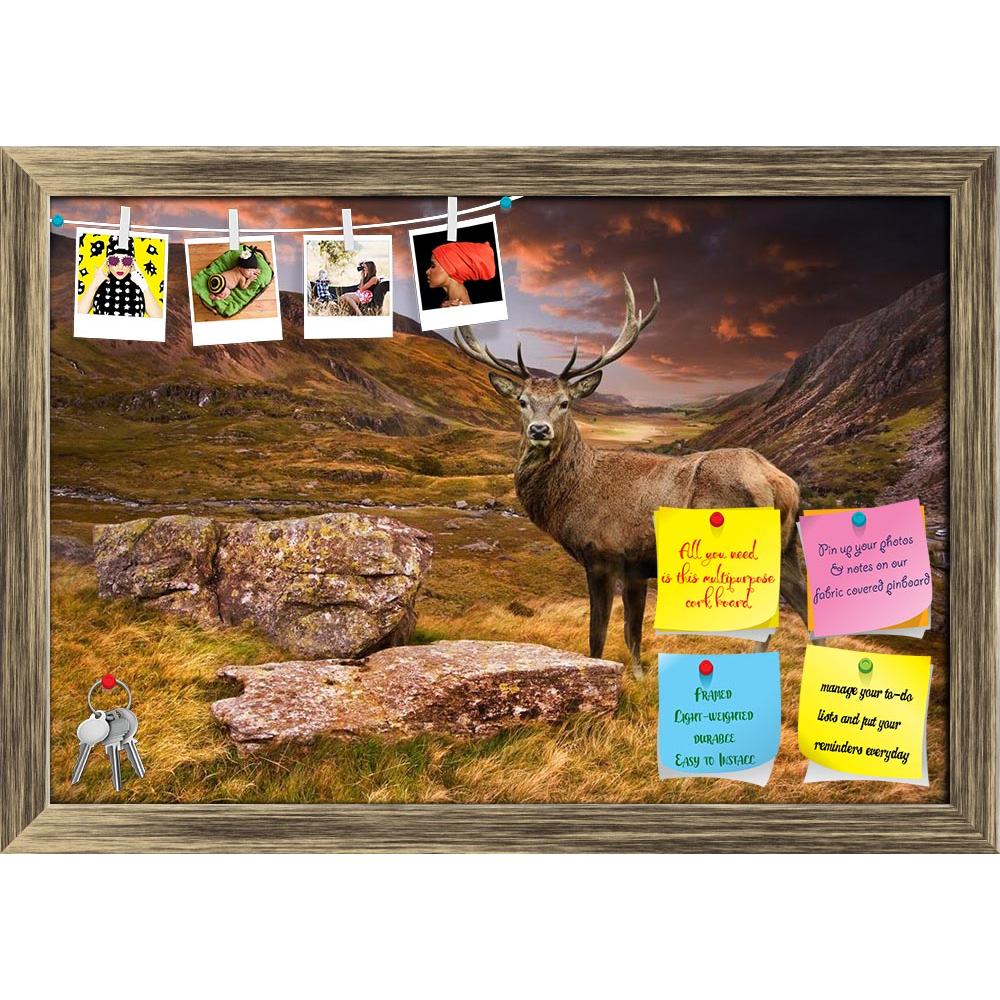 ArtzFolio Sunset Over Mountain Range & Red Deer Stag Printed Bulletin Board Notice Pin Board Soft Board | Framed-Bulletin Boards Framed-AZ5005973BLB_FR_RF_R-0-Image Code 5005973 Vishnu Image Folio Pvt Ltd, IC 5005973, ArtzFolio, Bulletin Boards Framed, Animals, Landscapes, Photography, sunset, over, mountain, range, red, deer, stag, printed, bulletin, board, notice, pin, soft, framed, landscape, geology, sundown, evening, dusk, twilight, sky, clouds, moody, dramatic, stormy, summer, autumn, autumnal, fall, 