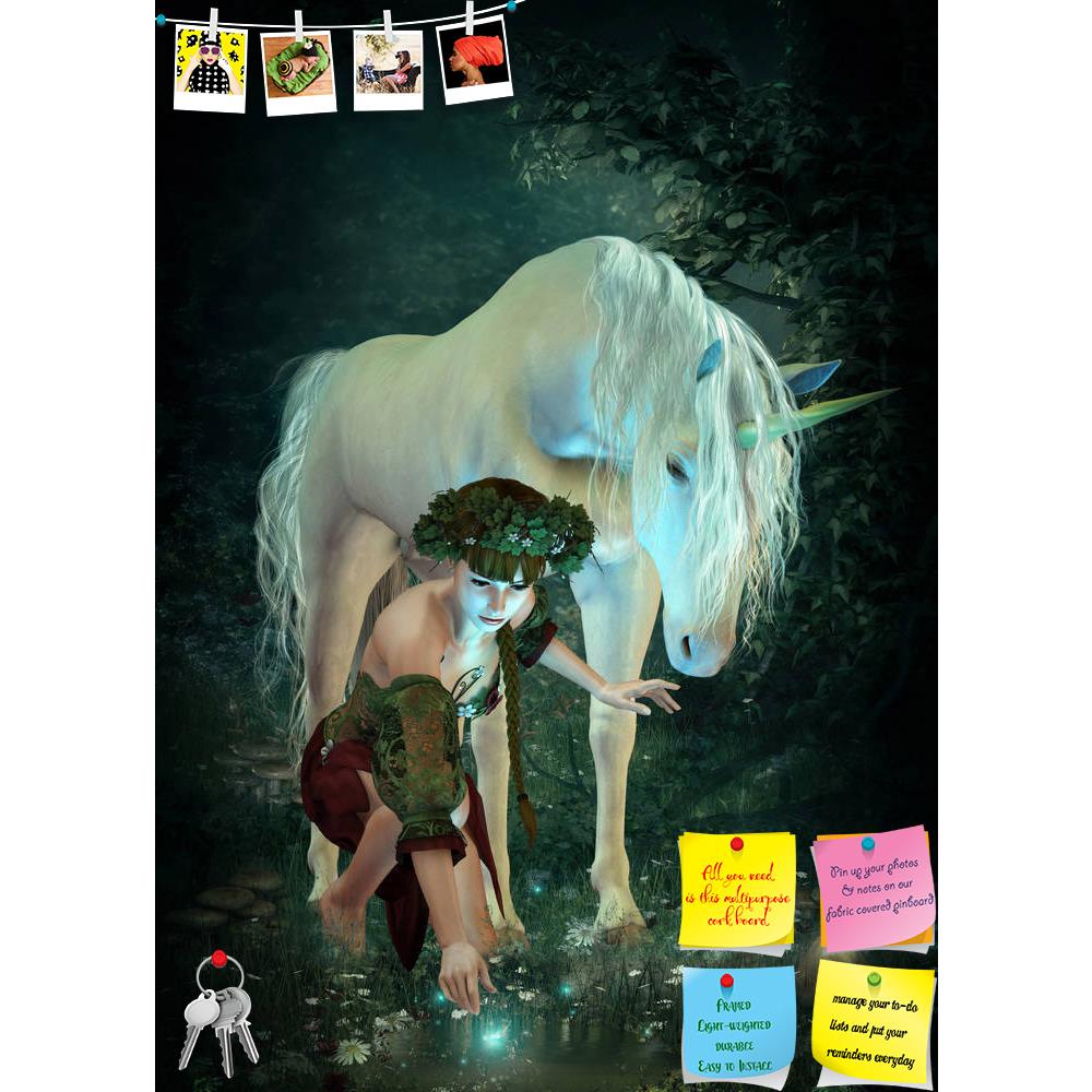 ArtzFolio Girl & a Unicorn Watching Fireflies at a Pond Printed Bulletin Board Notice Pin Board Soft Board | Frameless-Bulletin Boards Frameless-AZ5006009BLB_FL_RF_R-0-Image Code 5006009 Vishnu Image Folio Pvt Ltd, IC 5006009, ArtzFolio, Bulletin Boards Frameless, Animals, Fantasy, Figurative, Digital Art, girl, a, unicorn, watching, fireflies, at, pond, printed, bulletin, board, notice, pin, soft, frameless, 3d, art, braid, charming, cute, dress, elf, enchanting, fae, fairy, fairyland, fairytale, fay, fema