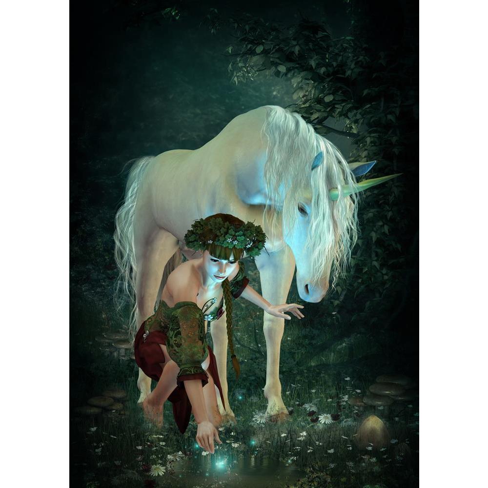 ArtzFolio Girl a Unicorn Watching Fireflies at a Pond Unframed Premium Canvas Painting-Paintings Unframed Premium-AZ5006009ART_UN_RF_R-0-Image Code 5006009 Vishnu Image Folio Pvt Ltd, IC 5006009, ArtzFolio, Paintings Unframed Premium, Animals, Fantasy, Figurative, Digital Art, girl, a, unicorn, watching, fireflies, at, pond, unframed, premium, canvas, painting, large, size, print, wall, for, living, room, without, frame, decorative, poster, art, pitaara, box, drawing, photography, amazonbasics, big, kids, d