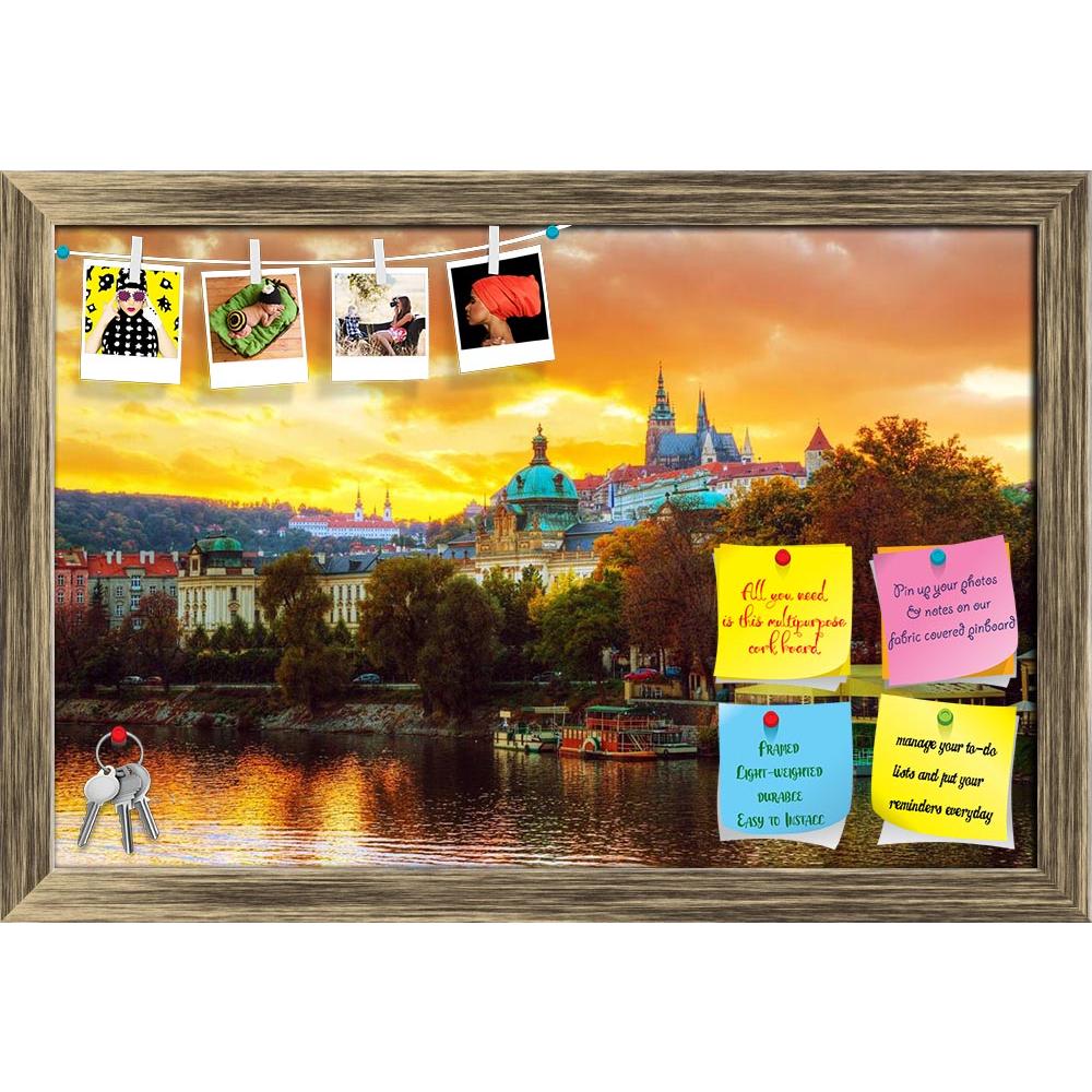 ArtzFolio Old Prague from Charles Bridge Side at Sunset Printed Bulletin Board Notice Pin Board Soft Board | Framed-Bulletin Boards Framed-AZ5006011BLB_FR_RF_R-0-Image Code 5006011 Vishnu Image Folio Pvt Ltd, IC 5006011, ArtzFolio, Bulletin Boards Framed, Landscapes, Places, Photography, old, prague, from, charles, bridge, side, at, sunset, printed, bulletin, board, notice, pin, soft, framed, hradcany, castle, czech, republic, river, europe, cathedral, bohemia, travel, architecture, destinations, historical