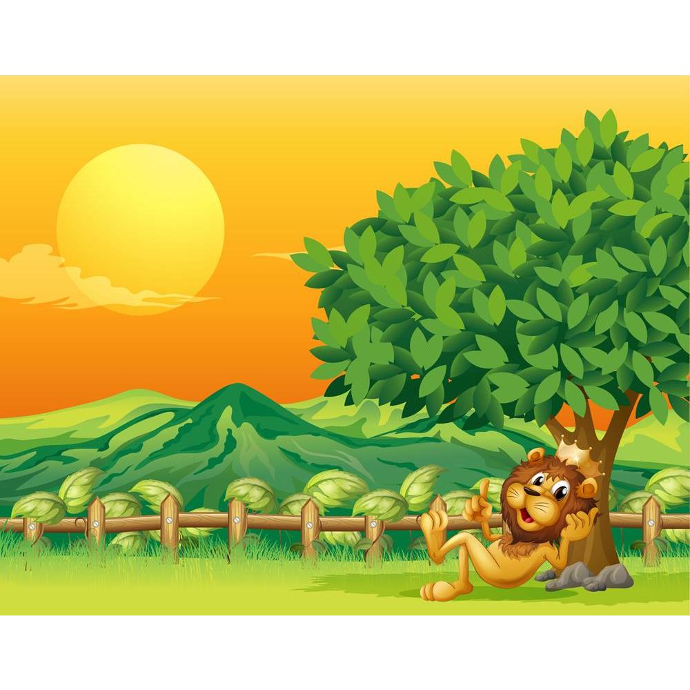 ArtzFolio King Lion Inside The Wooden Fence Peel & Stick Vinyl Wall Sticker-Laminated Wall Stickers-AZ5006013ART_UN_RF_R-0-Image Code 5006013 Vishnu Image Folio Pvt Ltd, IC 5006013, ArtzFolio, Laminated Wall Stickers, Animals, Kids, Digital Art, king, lion, inside, the, wooden, fence, peel, stick, vinyl, wall, sticker, for, bedroom, large, size, decal, drawing, room, living, decorative, big, waterproof, home, office, reception, pitaara, box, designer, prints, pvc, amazonbasics, washable, abstract, self, adh