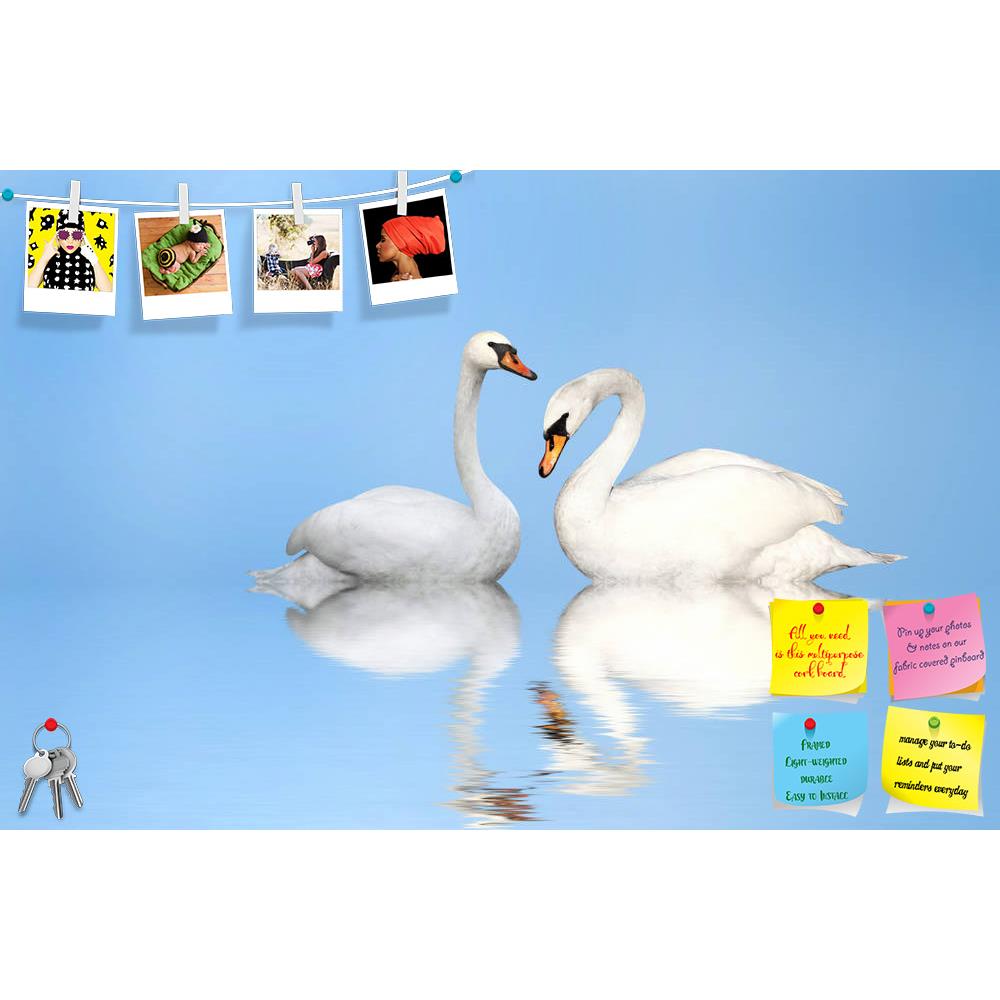ArtzFolio Two White Swans On Blue Background Printed Bulletin Board Notice Pin Board Soft Board | Frameless-Bulletin Boards Frameless-AZ5006023BLB_FL_RF_R-0-Image Code 5006023 Vishnu Image Folio Pvt Ltd, IC 5006023, ArtzFolio, Bulletin Boards Frameless, Birds, Photography, two, white, swans, on, blue, background, printed, bulletin, board, notice, pin, soft, frameless, swan, bird, pair, animal, lake, love, nature, sky, pond, togetherness, affectionate, beauty, scene, water, tranquil, friendship, symbol, swim
