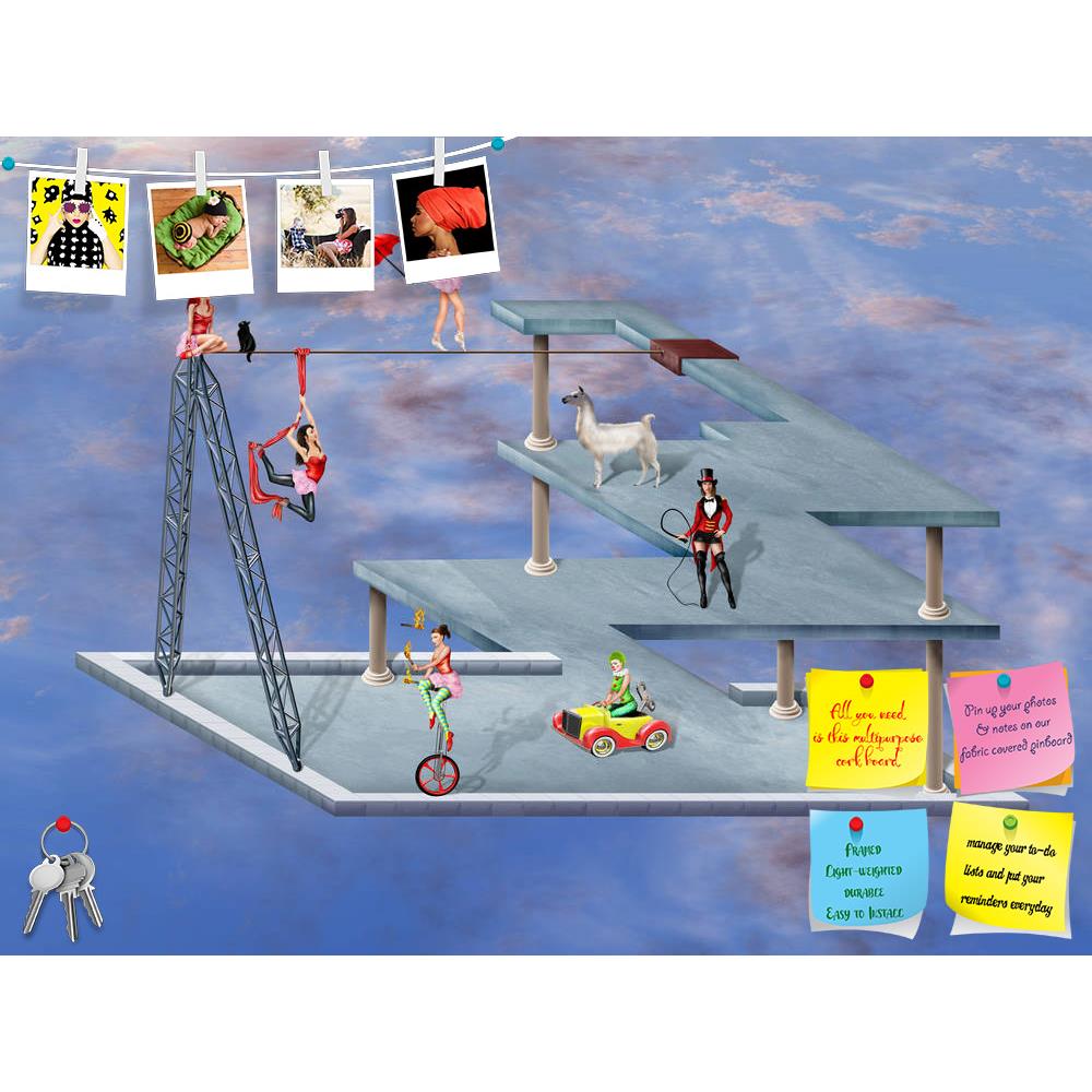 ArtzFolio Circus Performers In An Impossible Surreal Circus Printed Bulletin Board Notice Pin Board Soft Board | Frameless-Bulletin Boards Frameless-AZ5006024BLB_FL_RF_R-0-Image Code 5006024 Vishnu Image Folio Pvt Ltd, IC 5006024, ArtzFolio, Bulletin Boards Frameless, Abstract, Surrealism, Digital Art, circus, performers, in, an, impossible, surreal, printed, bulletin, board, notice, pin, soft, frameless, arena, performance, clown, ringmaster, tightrope, high, wire, trapeze, structure, juggler, juggle, unic