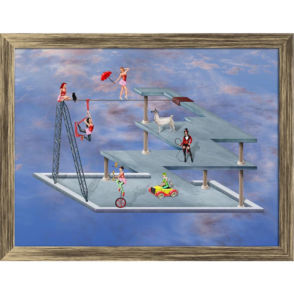 ArtzFolio Circus Performers In An Impossible Surreal Circus Canvas Painting Synthetic Frame-Paintings Synthetic Framing-AZ5006024ART_FR_RF_R-0-Image Code 5006024 Vishnu Image Folio Pvt Ltd, IC 5006024, ArtzFolio, Paintings Synthetic Framing, Abstract, Surrealism, Digital Art, circus, performers, in, an, impossible, surreal, canvas, painting, synthetic, frame, framed, print, wall, for, living, room, with, poster, pitaara, box, large, size, drawing, art, split, big, office, reception, photography, of, kids, p