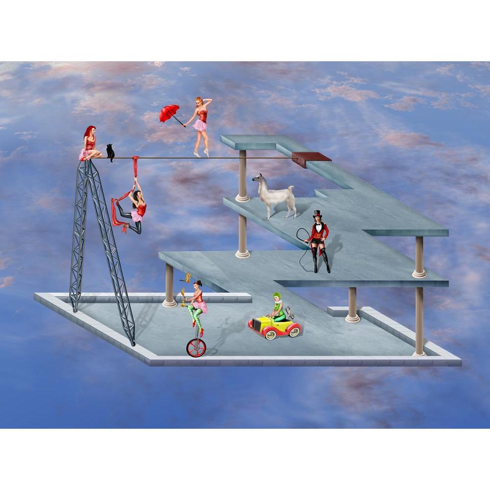 ArtzFolio Circus Performers In An Impossible Surreal Circus Canvas Painting-Paintings MDF Framing-AZ5006024ART_UN_RF_R-0-Image Code 5006024 Vishnu Image Folio Pvt Ltd, IC 5006024, ArtzFolio, Paintings MDF Framing, Abstract, Surrealism, Digital Art, circus, performers, in, an, impossible, surreal, canvas, painting, framed, print, wall, for, living, room, with, frame, poster, pitaara, box, large, size, drawing, art, split, big, office, reception, photography, of, kids, panel, designer, decorative, amazonbasic
