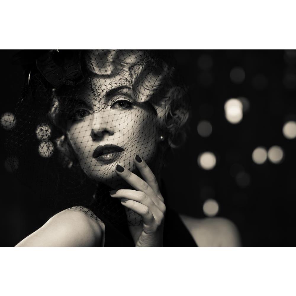 ArtzFolio Monochrome Picture of Elegant Retro Woman D2 Canvas Painting-Paintings MDF Framing-AZ5006029ART_UN_RF_R-0-Image Code 5006029 Vishnu Image Folio Pvt Ltd, IC 5006029, ArtzFolio, Paintings MDF Framing, Fashion, Portraits, Photography, monochrome, picture, of, elegant, retro, woman, d2, canvas, painting, adult, attractive, b&w, beautiful, beauty, black, blond, blurs, caucasian, classic, cosmetics, desaturated, dress, earrings, elegance, emotions, fashionable, female, glamour, hairdo, hairstyle, hat, l