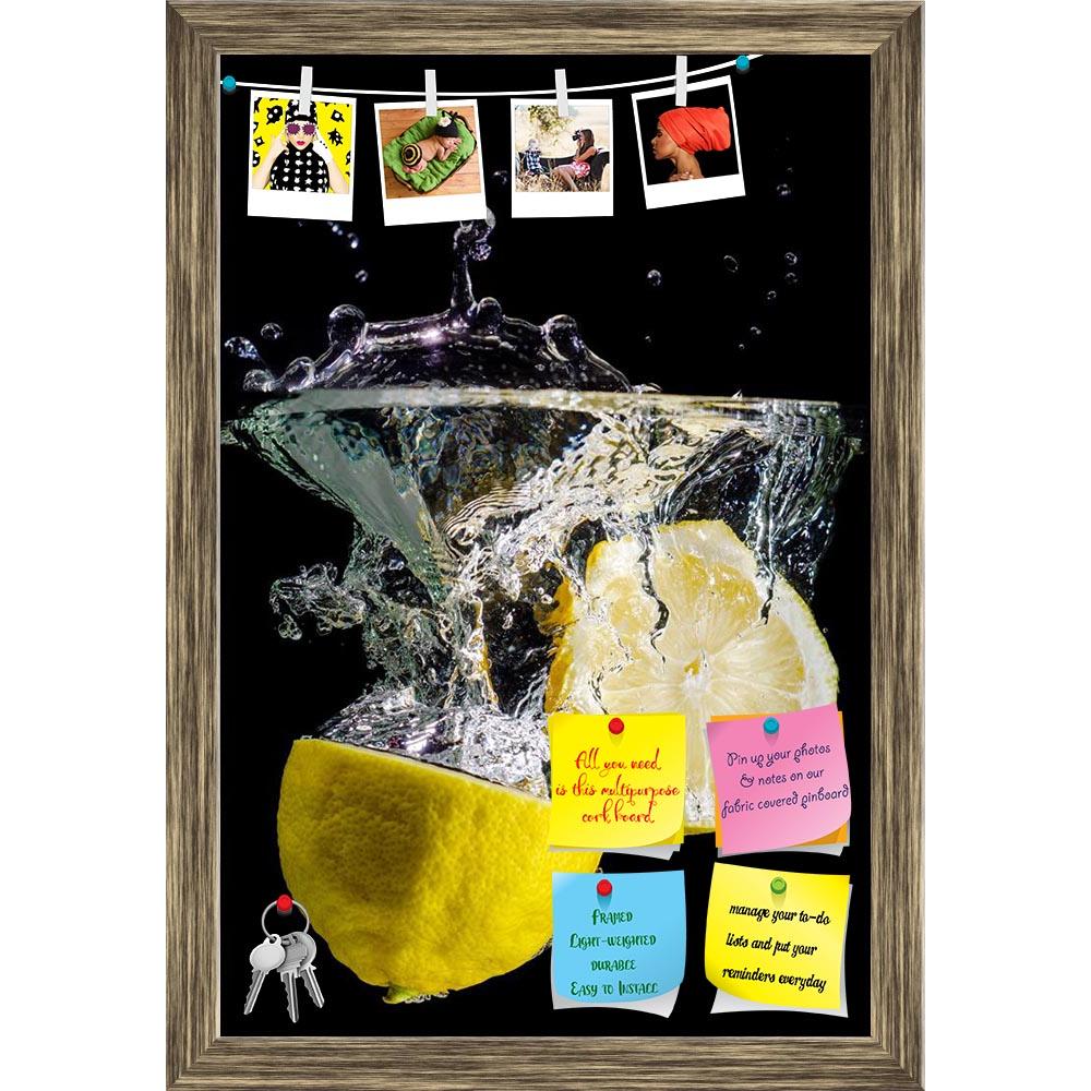 ArtzFolio Photo of Two Halved Lemons Splash Into Water Printed Bulletin Board Notice Pin Board Soft Board | Framed-Bulletin Boards Framed-AZ5006033BLB_FR_RF_R-0-Image Code 5006033 Vishnu Image Folio Pvt Ltd, IC 5006033, ArtzFolio, Bulletin Boards Framed, Food & Beverage, Photography, photo, of, two, halved, lemons, splash, into, water, printed, bulletin, board, notice, pin, soft, framed, lemon, fresh, yellow, fruit, vitamins, sour, fall, black, drop, citrus, background, isolated, copyspace, halves, food, co