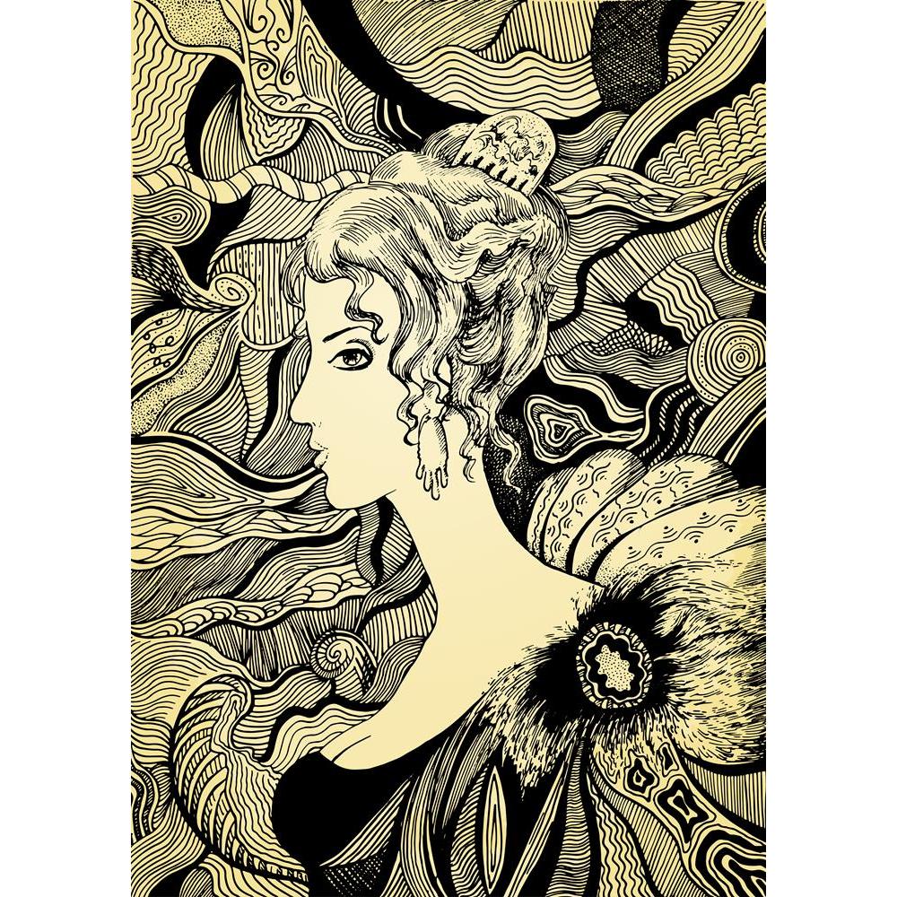 ArtzFolio Abstract Drawing Of A Girl Peel & Stick Vinyl Wall Sticker-Laminated Wall Stickers-AZ5006044ART_UN_RF_R-0-Image Code 5006044 Vishnu Image Folio Pvt Ltd, IC 5006044, ArtzFolio, Laminated Wall Stickers, Fashion, Portraits, Digital Art, abstract, drawing, of, a, girl, peel, stick, vinyl, wall, sticker, for, bedroom, large, size, decal, room, living, decorative, big, waterproof, home, office, reception, pitaara, box, designer, prints, kids, pvc, amazonbasics, washable, self, adhesive, imported, small,