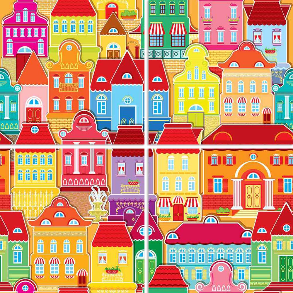 ArtzFolio Decorative Colorful Houses in City Split Art Painting Panel on Sunboard-Split Art Panels-AZ5006045SPL_FR_RF_R-0-Image Code 5006045 Vishnu Image Folio Pvt Ltd, IC 5006045, ArtzFolio, Split Art Panels, Kids, Places, Digital Art, decorative, colorful, houses, in, city, split, art, painting, panel, on, sunboard, framed, canvas, print, wall, for, living, room, with, frame, poster, pitaara, box, large, size, drawing, big, office, reception, photography, of, designer, amazonbasics, reprint, small, bedroo