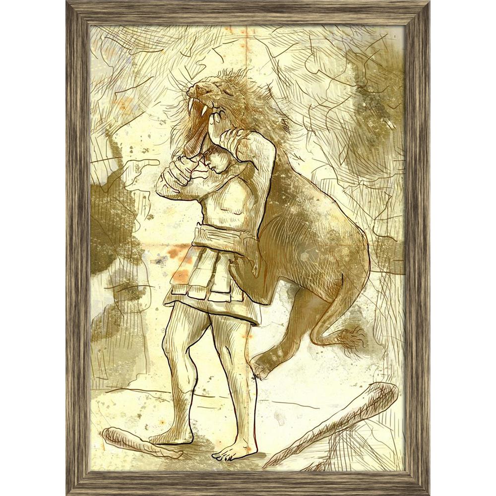 ArtzFolio Ancient Greek Myths Legends Hercules with Lion Canvas Painting Synthetic Frame-Paintings Synthetic Framing-AZ5006052ART_FR_RF_R-0-Image Code 5006052 Vishnu Image Folio Pvt Ltd, IC 5006052, ArtzFolio, Paintings Synthetic Framing, Fantasy, Religious, Fine Art Reprint, ancient, greek, myths, legends, hercules, with, lion, canvas, painting, synthetic, frame, framed, print, wall, for, living, room, poster, pitaara, box, large, size, drawing, art, split, big, office, reception, photography, of, kids, pa