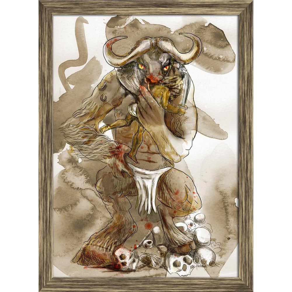 ArtzFolio Ancient Greek Myths Legends Minotaur Theseus D1 Canvas Painting Synthetic Frame-Paintings Synthetic Framing-AZ5006058ART_FR_RF_R-0-Image Code 5006058 Vishnu Image Folio Pvt Ltd, IC 5006058, ArtzFolio, Paintings Synthetic Framing, Fantasy, Religious, Fine Art Reprint, ancient, greek, myths, legends, minotaur, theseus, d1, canvas, painting, synthetic, frame, framed, print, wall, for, living, room, with, poster, pitaara, box, large, size, drawing, art, split, big, office, reception, photography, of, 