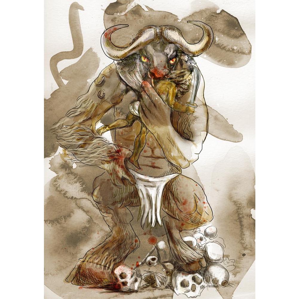 ArtzFolio Ancient Greek Myths Legends Minotaur Theseus D1 Peel & Stick Vinyl Wall Sticker-Laminated Wall Stickers-AZ5006058ART_UN_RF_R-0-Image Code 5006058 Vishnu Image Folio Pvt Ltd, IC 5006058, ArtzFolio, Laminated Wall Stickers, Fantasy, Religious, Fine Art Reprint, ancient, greek, myths, legends, minotaur, theseus, d1, peel, stick, vinyl, wall, sticker, for, bedroom, large, size, decal, drawing, room, living, decorative, big, waterproof, home, office, reception, pitaara, box, designer, prints, kids, pvc