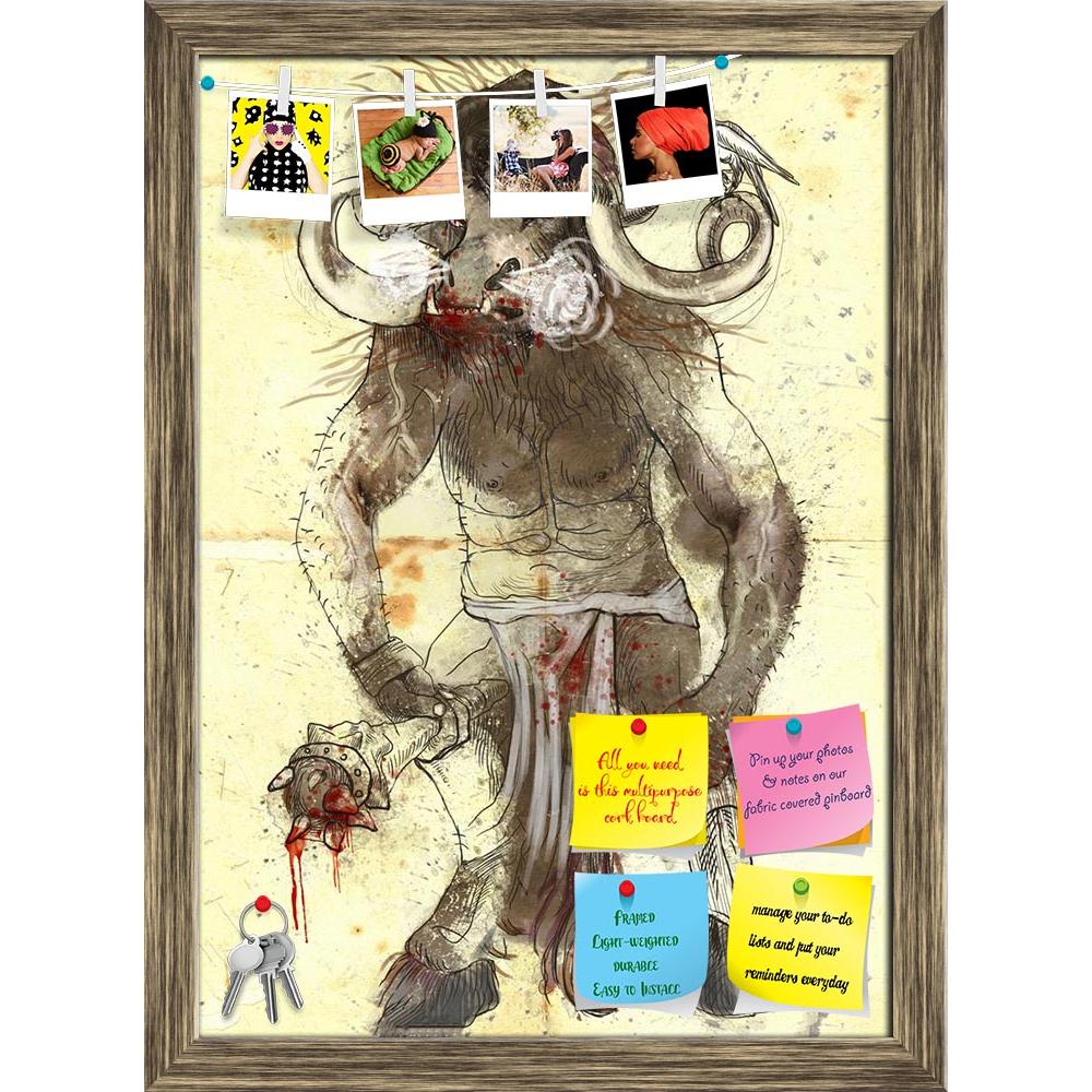 ArtzFolio Image of Ancient Greek Myths & Legends Minotaur Printed Bulletin Board Notice Pin Board Soft Board | Framed-Bulletin Boards Framed-AZ5006060BLB_FR_RF_R-0-Image Code 5006060 Vishnu Image Folio Pvt Ltd, IC 5006060, ArtzFolio, Bulletin Boards Framed, Fantasy, Religious, Fine Art Reprint, image, of, ancient, greek, myths, legends, minotaur, printed, bulletin, board, notice, pin, soft, framed, dark, hell, styx, cult, dead, myth, story, retro, homer, legend, killer, horror, animal, theseus, history, arc