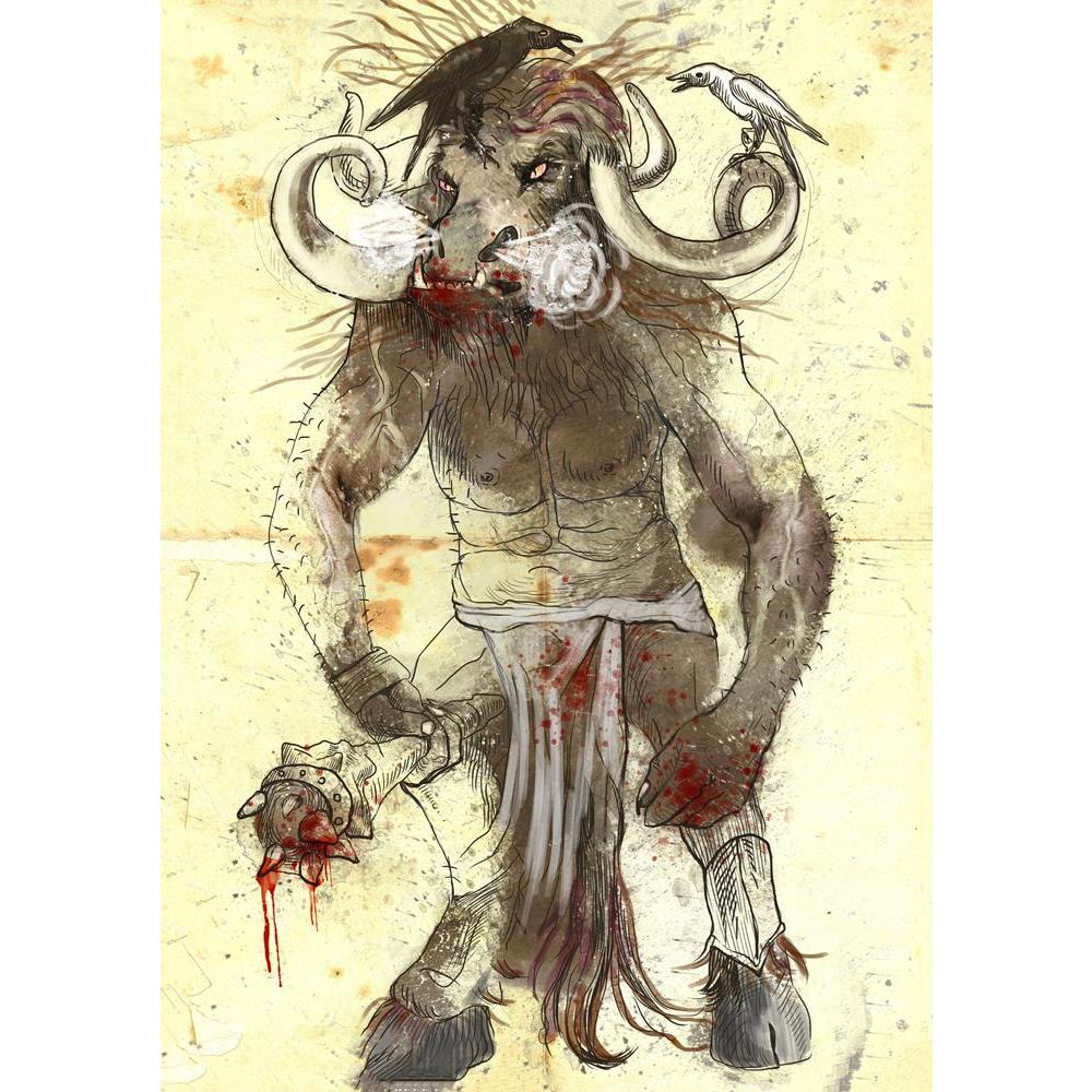 ArtzFolio Image of Ancient Greek Myths Legends Minotaur Canvas Painting-Paintings MDF Framing-AZ5006060ART_UN_RF_R-0-Image Code 5006060 Vishnu Image Folio Pvt Ltd, IC 5006060, ArtzFolio, Paintings MDF Framing, Fantasy, Religious, Fine Art Reprint, image, of, ancient, greek, myths, legends, minotaur, canvas, painting, framed, print, wall, for, living, room, with, frame, poster, pitaara, box, large, size, drawing, art, split, big, office, reception, photography, kids, panel, designer, decorative, amazonbasics
