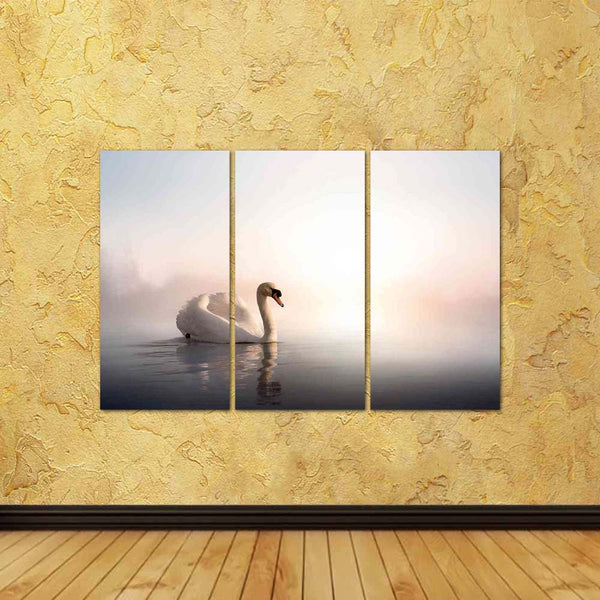 ArtzFolio Swan Floating On The Water At Sunrise Of The Day Split Art Painting Panel on Sunboard-Split Art Panels-AZ5006067SPL_FR_RF_R-0-Image Code 5006067 Vishnu Image Folio Pvt Ltd, IC 5006067, ArtzFolio, Split Art Panels, Birds, Photography, swan, floating, on, the, water, at, sunrise, of, day, split, art, painting, panel, sunboard, framed, canvas, print, wall, for, living, room, with, frame, poster, pitaara, box, large, size, drawing, big, office, reception, kids, designer, decorative, amazonbasics, repr