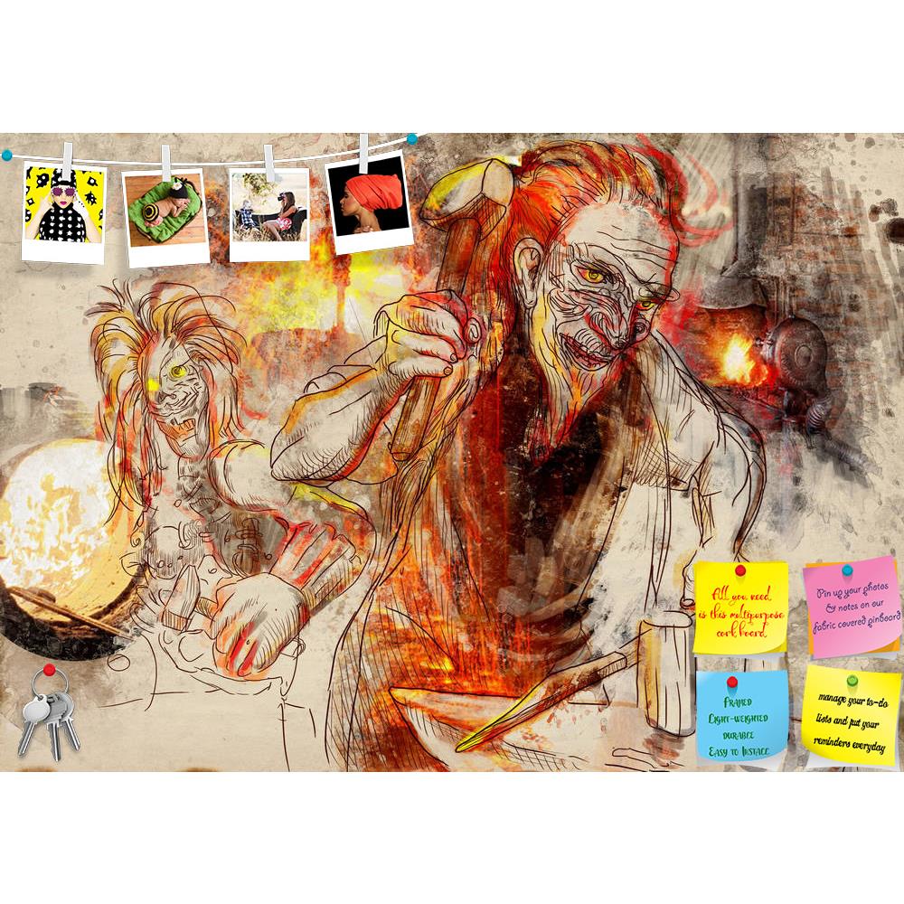 ArtzFolio Greek Myths & Legends, Hephaestus Printed Bulletin Board Notice Pin Board Soft Board | Frameless-Bulletin Boards Frameless-AZ5006069BLB_FL_RF_R-0-Image Code 5006069 Vishnu Image Folio Pvt Ltd, IC 5006069, ArtzFolio, Bulletin Boards Frameless, Fantasy, Religious, Fine Art Reprint, greek, myths, legends, hephaestus, printed, bulletin, board, notice, pin, soft, frameless, blacksmith, craftsman, artisan, sculptor, metallurgy, fire, volcano, manufacturing, hammer, anvil, smithy, forge, tongs, craft, ug