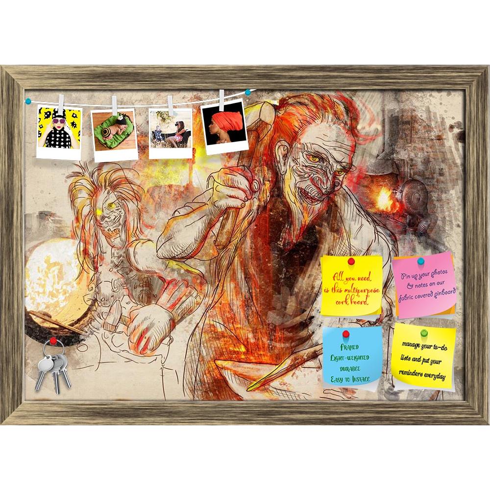 ArtzFolio Greek Myths & Legends, Hephaestus Printed Bulletin Board Notice Pin Board Soft Board | Framed-Bulletin Boards Framed-AZ5006069BLB_FR_RF_R-0-Image Code 5006069 Vishnu Image Folio Pvt Ltd, IC 5006069, ArtzFolio, Bulletin Boards Framed, Fantasy, Religious, Fine Art Reprint, greek, myths, legends, hephaestus, printed, bulletin, board, notice, pin, soft, framed, blacksmith, craftsman, artisan, sculptor, metallurgy, fire, volcano, manufacturing, hammer, anvil, smithy, forge, tongs, craft, ugly, dark, cu