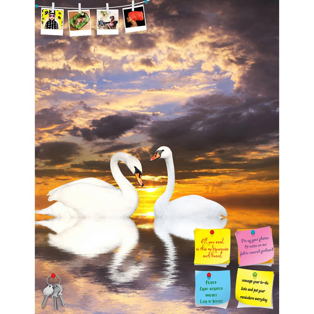 ArtzFolio Two White Swans D1 Printed Bulletin Board Notice Pin Board Soft Board | Frameless-Bulletin Boards Frameless-AZ5006080BLB_FL_RF_R-0-Image Code 5006080 Vishnu Image Folio Pvt Ltd, IC 5006080, ArtzFolio, Bulletin Boards Frameless, Birds, Photography, two, white, swans, d1, printed, bulletin, board, notice, pin, soft, frameless, swan, bird, pair, animal, lake, love, nature, sunset, sunrise, sun, sky, pond, togetherness, beauty, scene, water, tranquil, friendship, symbol, swimming, twosome, loving, rip