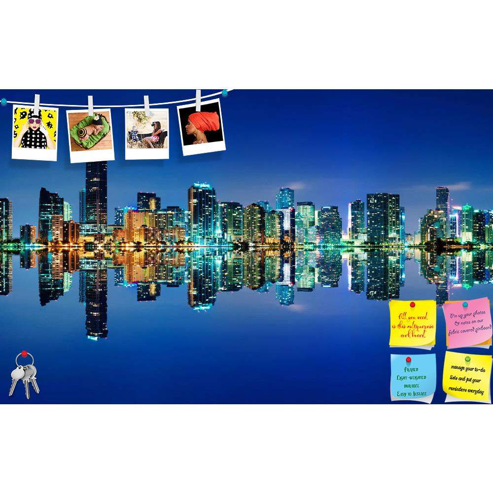 ArtzFolio Miami Skyline At Night, Florida, USA Printed Bulletin Board Notice Pin Board Soft Board | Frameless-Bulletin Boards Frameless-AZ5006084BLB_FL_RF_R-0-Image Code 5006084 Vishnu Image Folio Pvt Ltd, IC 5006084, ArtzFolio, Bulletin Boards Frameless, Landscapes, Places, Photography, miami, skyline, at, night, florida, usa, printed, bulletin, board, notice, pin, soft, frameless, highrise, building, architecture, panorama, panoramic, illuminated, lit, condo, apartment, brickell, financial, district, bisc
