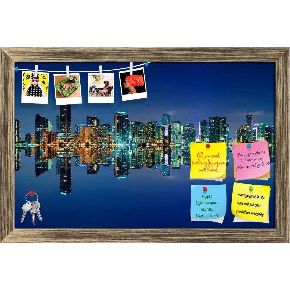 ArtzFolio Miami Skyline At Night, Florida, USA Printed Bulletin Board Notice Pin Board Soft Board | Framed-Bulletin Boards Framed-AZ5006084BLB_FR_RF_R-0-Image Code 5006084 Vishnu Image Folio Pvt Ltd, IC 5006084, ArtzFolio, Bulletin Boards Framed, Landscapes, Places, Photography, miami, skyline, at, night, florida, usa, printed, bulletin, board, notice, pin, soft, framed, highrise, building, architecture, panorama, panoramic, illuminated, lit, condo, apartment, brickell, financial, district, biscayne, bay, m