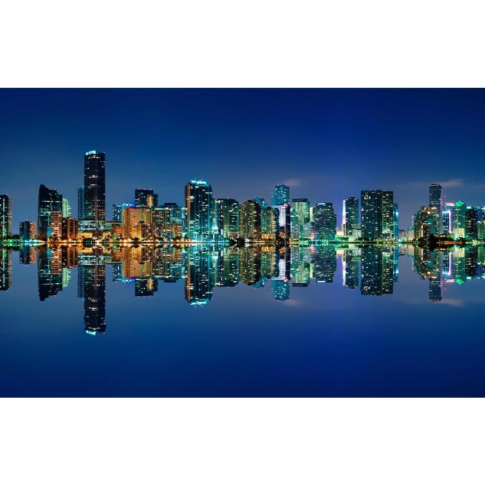 ArtzFolio Miami Skyline At Night, Florida, USA Canvas Painting-Paintings MDF Framing-AZ5006084ART_UN_RF_R-0-Image Code 5006084 Vishnu Image Folio Pvt Ltd, IC 5006084, ArtzFolio, Paintings MDF Framing, Landscapes, Places, Photography, miami, skyline, at, night, florida, usa, canvas, painting, framed, print, wall, for, living, room, with, frame, poster, pitaara, box, large, size, drawing, art, split, big, office, reception, of, kids, panel, designer, decorative, amazonbasics, reprint, small, bedroom, on, scen