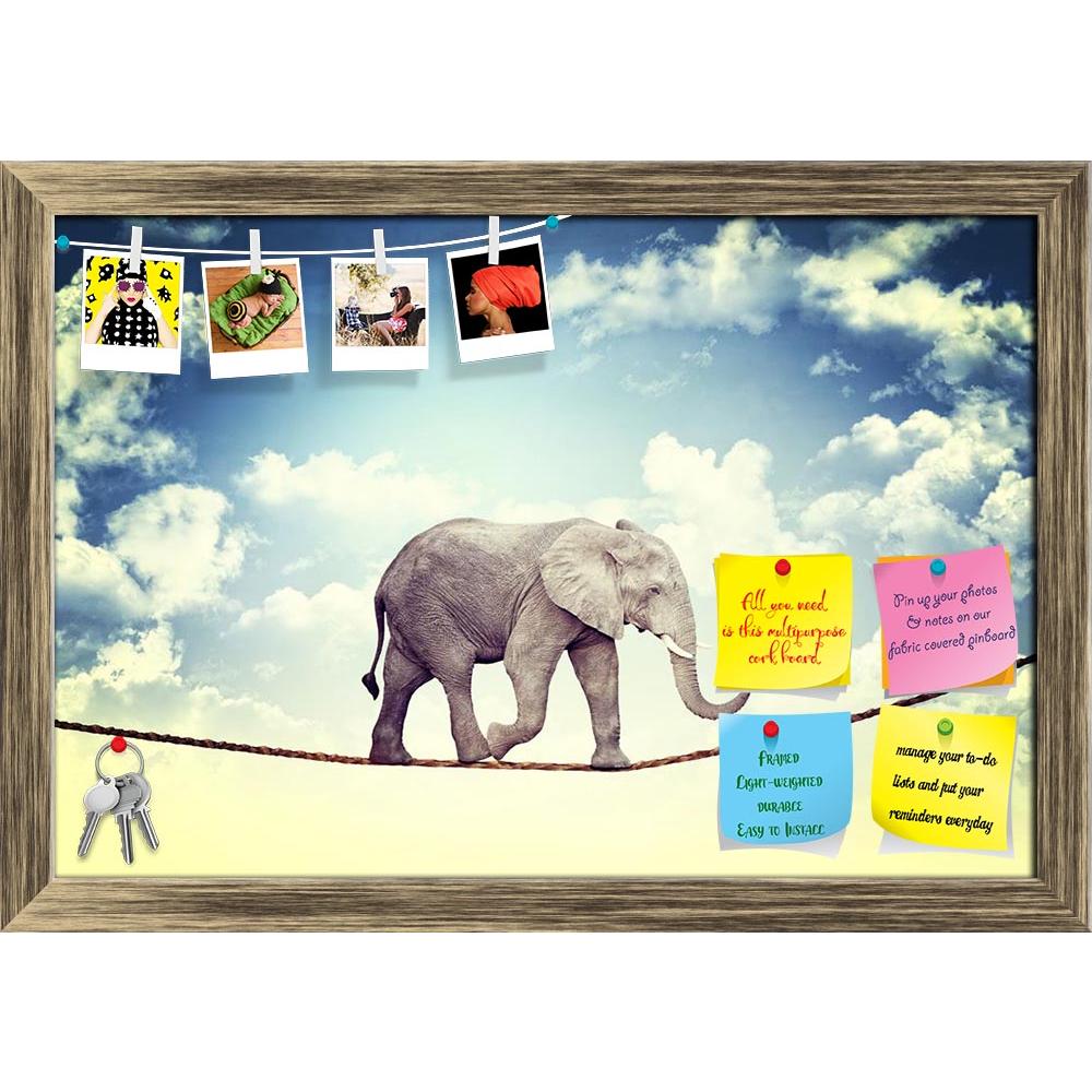 ArtzFolio Abstract Image Of Acrobat Elephant Printed Bulletin Board Notice Pin Board Soft Board | Framed-Bulletin Boards Framed-AZ5006091BLB_FR_RF_R-0-Image Code 5006091 Vishnu Image Folio Pvt Ltd, IC 5006091, ArtzFolio, Bulletin Boards Framed, Animals, Conceptual, Photography, abstract, image, of, acrobat, elephant, printed, bulletin, board, notice, pin, soft, framed, rope, animal, wild, concept, sky, balance, clouds, wildlife, mammal, heavy, solution, impossible, pin up board, push pin board, extra large 