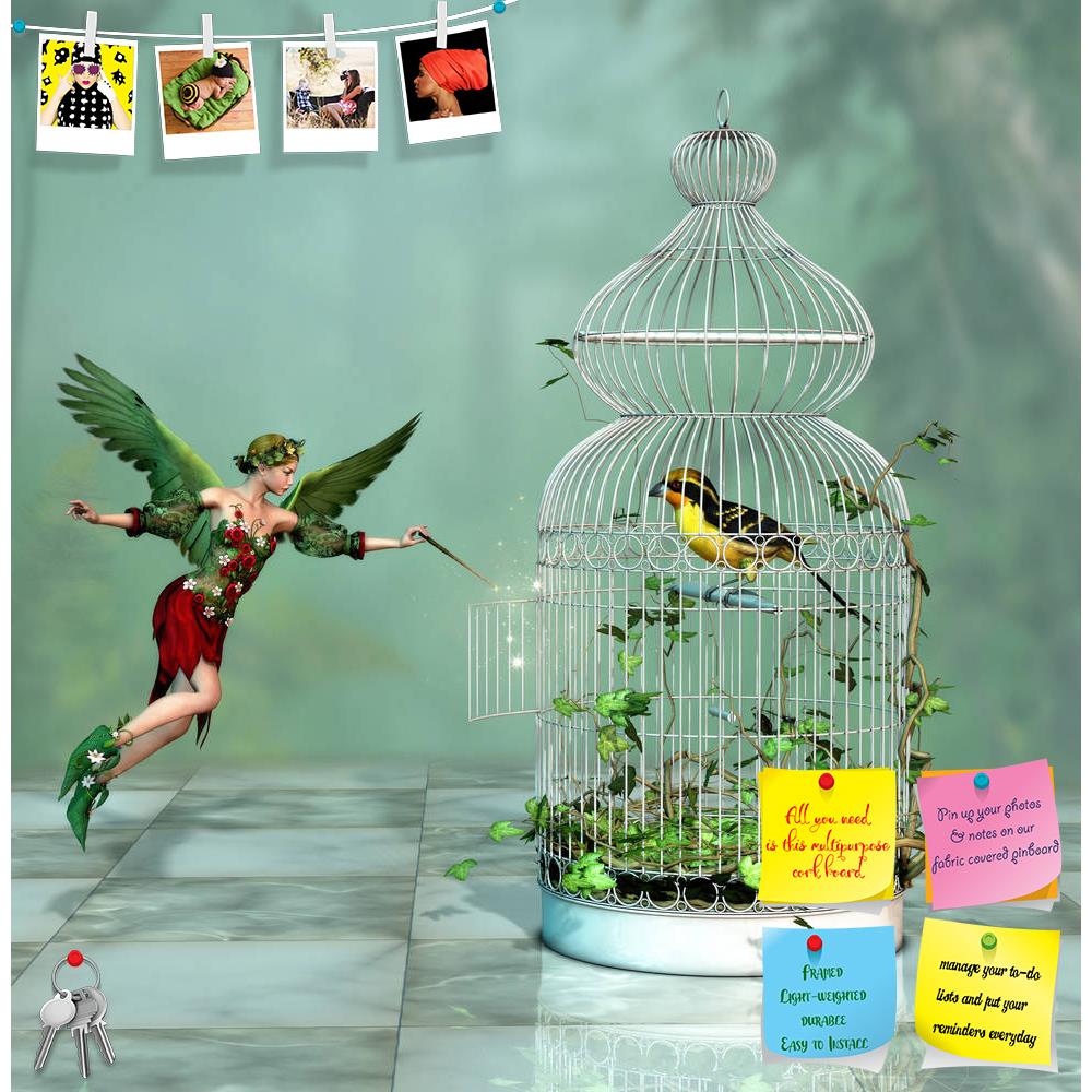 ArtzFolio Bird freed out of the Cage by a Fairy Printed Bulletin Board Notice Pin Board Soft Board | Frameless-Bulletin Boards Frameless-AZ5006110BLB_FL_RF_R-0-Image Code 5006110 Vishnu Image Folio Pvt Ltd, IC 5006110, ArtzFolio, Bulletin Boards Frameless, Fantasy, Figurative, Digital Art, bird, freed, out, of, the, cage, by, a, fairy, printed, bulletin, board, notice, pin, soft, frameless, 3d, art, birdcage, charming, conjure, creeper, dress, elf, enchanting, fae, fairyland, fairytale, flower, female, fore