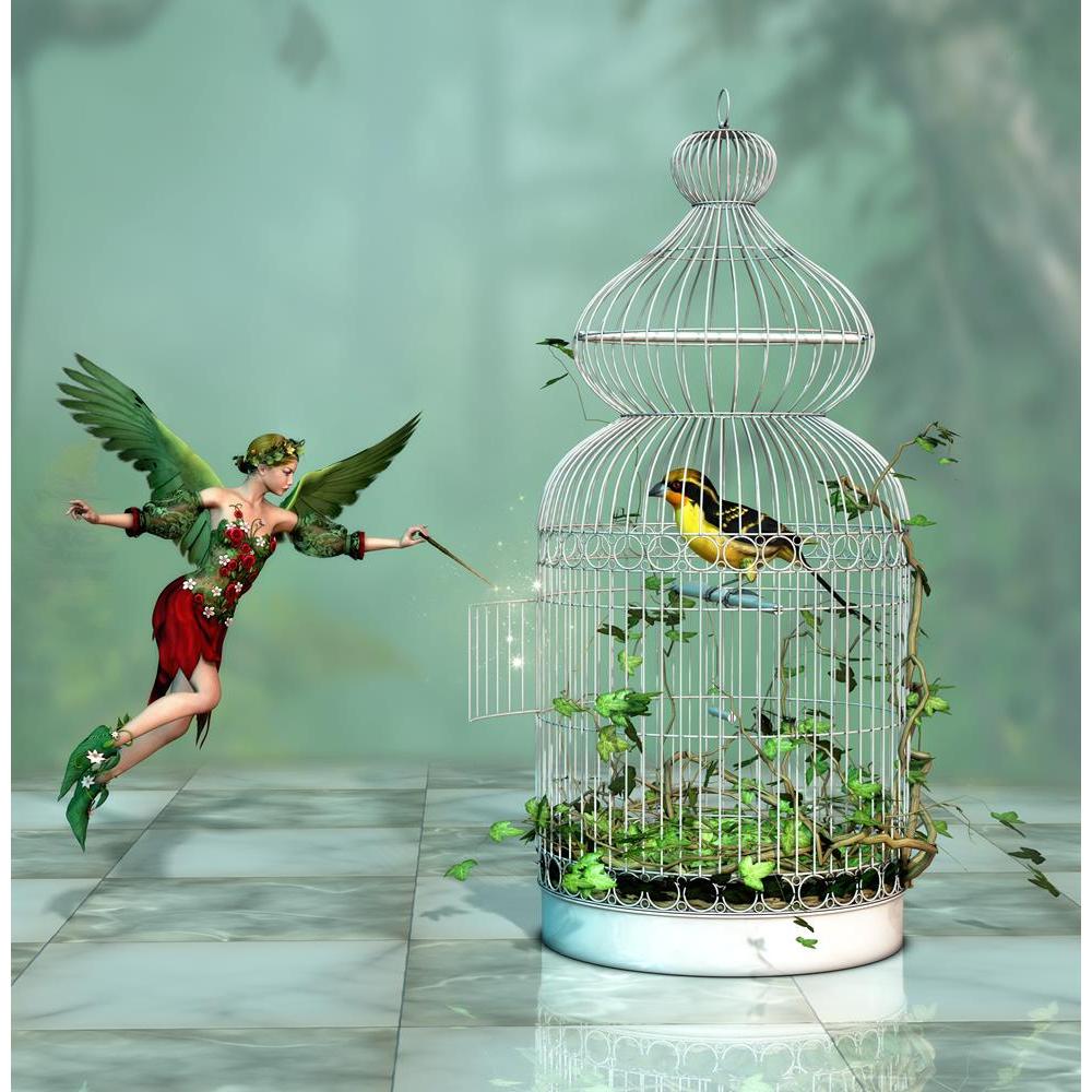 ArtzFolio Bird freed out of the Cage by a Fairy Peel & Stick Vinyl Wall Sticker-Laminated Wall Stickers-AZ5006110ART_UN_RF_R-0-Image Code 5006110 Vishnu Image Folio Pvt Ltd, IC 5006110, ArtzFolio, Laminated Wall Stickers, Fantasy, Figurative, Digital Art, bird, freed, out, of, the, cage, by, a, fairy, peel, stick, vinyl, wall, sticker, for, bedroom, large, size, decal, drawing, room, living, decorative, big, waterproof, home, office, reception, pitaara, box, designer, prints, kids, pvc, amazonbasics, washab