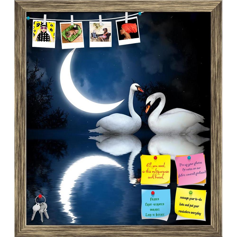ArtzFolio Image of Two White Swans D4 Printed Bulletin Board Notice Pin Board Soft Board | Framed-Bulletin Boards Framed-AZ5006118BLB_FR_RF_R-0-Image Code 5006118 Vishnu Image Folio Pvt Ltd, IC 5006118, ArtzFolio, Bulletin Boards Framed, Birds, Photography, image, of, two, white, swans, d4, printed, bulletin, board, notice, pin, soft, framed, swan, bird, pair, animal, lake, love, night, moon, crescent, sky, dark, fairytale, moonlight, twilight, star, sleeping, mystery, dream, fantasy, nature, pond, together