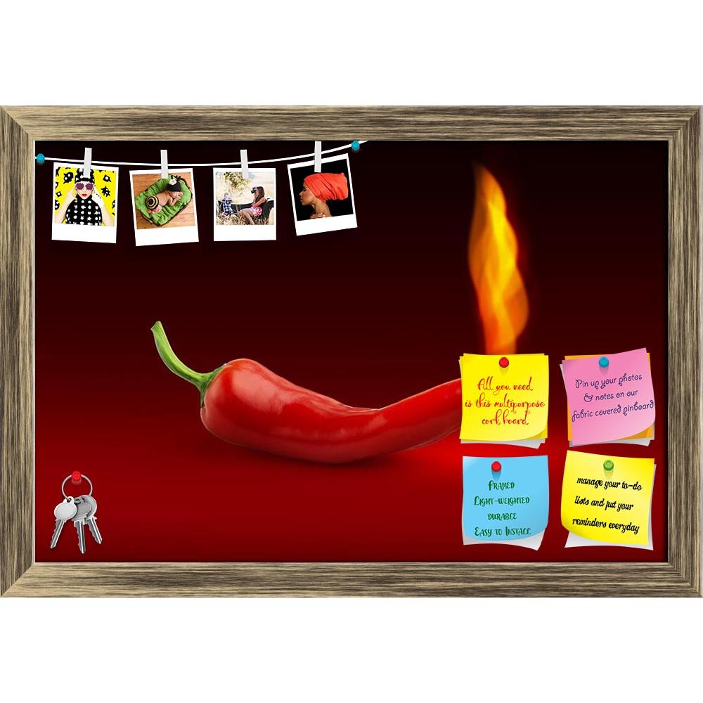 ArtzFolio Image of Red Hot Chili Pepper With Flame Printed Bulletin Board Notice Pin Board Soft Board | Framed-Bulletin Boards Framed-AZ5006119BLB_FR_RF_R-0-Image Code 5006119 Vishnu Image Folio Pvt Ltd, IC 5006119, ArtzFolio, Bulletin Boards Framed, Food & Beverage, Digital Art, image, of, red, hot, chili, pepper, with, flame, printed, bulletin, board, notice, pin, soft, framed, chilli, burning, fire, fiery, paprika, heat, peppers, food, mexican, mexico, cook, cooking, spice, spicy, vegetable, cayenne, iso