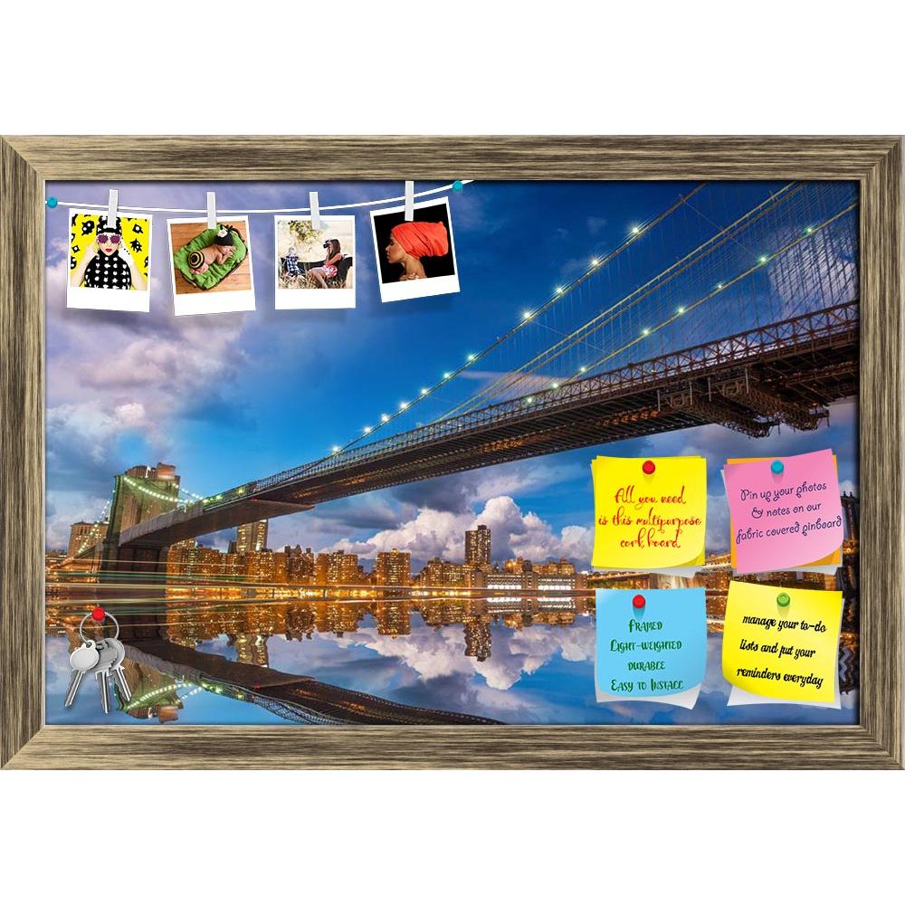 ArtzFolio Brooklyn & Manhattan Bridge Reflection, New York USA Printed Bulletin Board Notice Pin Board Soft Board | Framed-Bulletin Boards Framed-AZ5006122BLB_FR_RF_R-0-Image Code 5006122 Vishnu Image Folio Pvt Ltd, IC 5006122, ArtzFolio, Bulletin Boards Framed, Landscapes, Places, Photography, brooklyn, manhattan, bridge, reflection, new, york, usa, printed, bulletin, board, notice, pin, soft, framed, city, sunset, nyc, river, america, skyline, ny, view, sky, water, building, travel, architecture, tourism,
