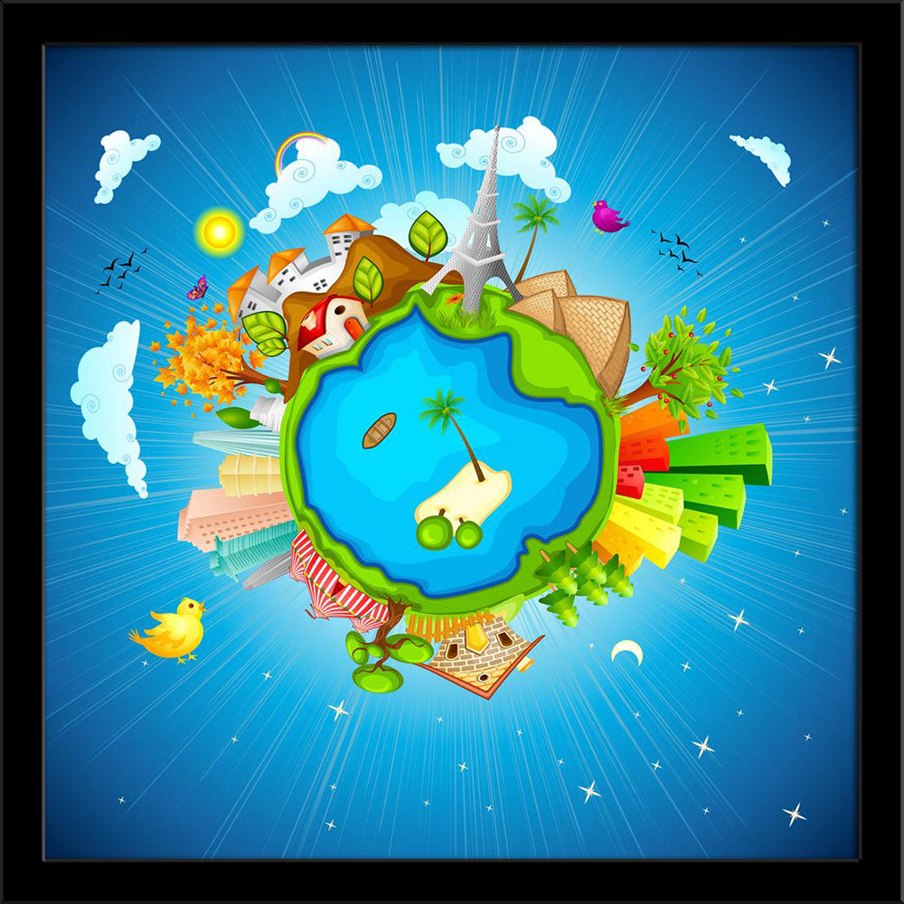 City Around Earth Painting Poster Frame-Regular Art Framed-REG_FR-IC 5006126 IC 5006126, Astronomy, Automobiles, Cities, City Views, Cosmology, Illustrations, Landscapes, Maps, Nature, Scenic, Signs, Signs and Symbols, Skylines, Space, Transportation, Travel, Urban, Vehicles, city, around, earth, painting, poster, frame, atmosphere, building, butterfly, cityscape, civilization, clean, clouds, concept, conservation, continent, countryside, creative, design, eco, friendly, ecology, ecosystem, editable, enviro