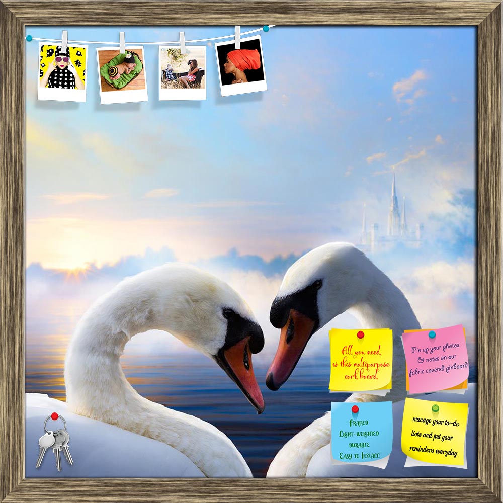 ArtzFolio Pair of Swans in Love Floating on the Water Printed Bulletin Board Notice Pin Board Soft Board | Framed-Bulletin Boards Framed-AZ5006127BLB_FR_RF_R-0-Image Code 5006127 Vishnu Image Folio Pvt Ltd, IC 5006127, ArtzFolio, Bulletin Boards Framed, Birds, Photography, pair, of, swans, in, love, floating, on, the, water, printed, bulletin, board, notice, pin, soft, framed, background, beautiful, beauty, bird, blue, bright, calm, day, elegant, graceful, lake, landscape, light, lovely, mirror, mist, morni