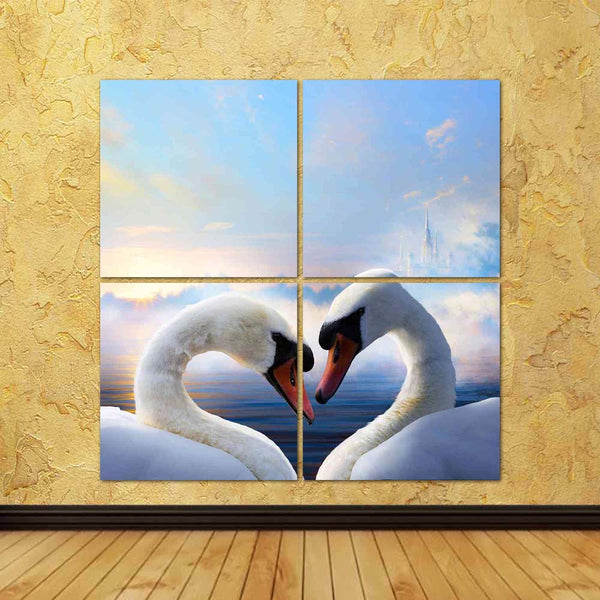 ArtzFolio Pair of Swans in Love Floating on the Water Split Art Painting Panel on Sunboard-Split Art Panels-AZ5006127SPL_FR_RF_R-0-Image Code 5006127 Vishnu Image Folio Pvt Ltd, IC 5006127, ArtzFolio, Split Art Panels, Birds, Photography, pair, of, swans, in, love, floating, on, the, water, split, art, painting, panel, sunboard, framed, canvas, print, wall, for, living, room, with, frame, poster, pitaara, box, large, size, drawing, big, office, reception, kids, designer, decorative, amazonbasics, reprint, s