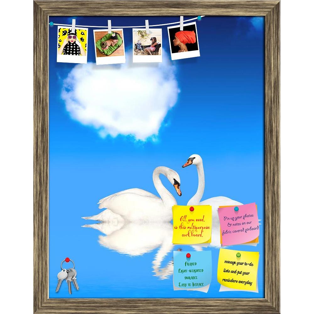 ArtzFolio Two White Swans D2 Printed Bulletin Board Notice Pin Board Soft Board | Framed-Bulletin Boards Framed-AZ5006140BLB_FR_RF_R-0-Image Code 5006140 Vishnu Image Folio Pvt Ltd, IC 5006140, ArtzFolio, Bulletin Boards Framed, Birds, Photography, two, white, swans, d2, printed, bulletin, board, notice, pin, soft, framed, heart, swan, bird, pair, animal, lake, love, nature, blue, sky, pond, togetherness, affectionate, beauty, scene, water, tranquil, friendship, symbol, swimming, stream, waterfowl, cloud, e