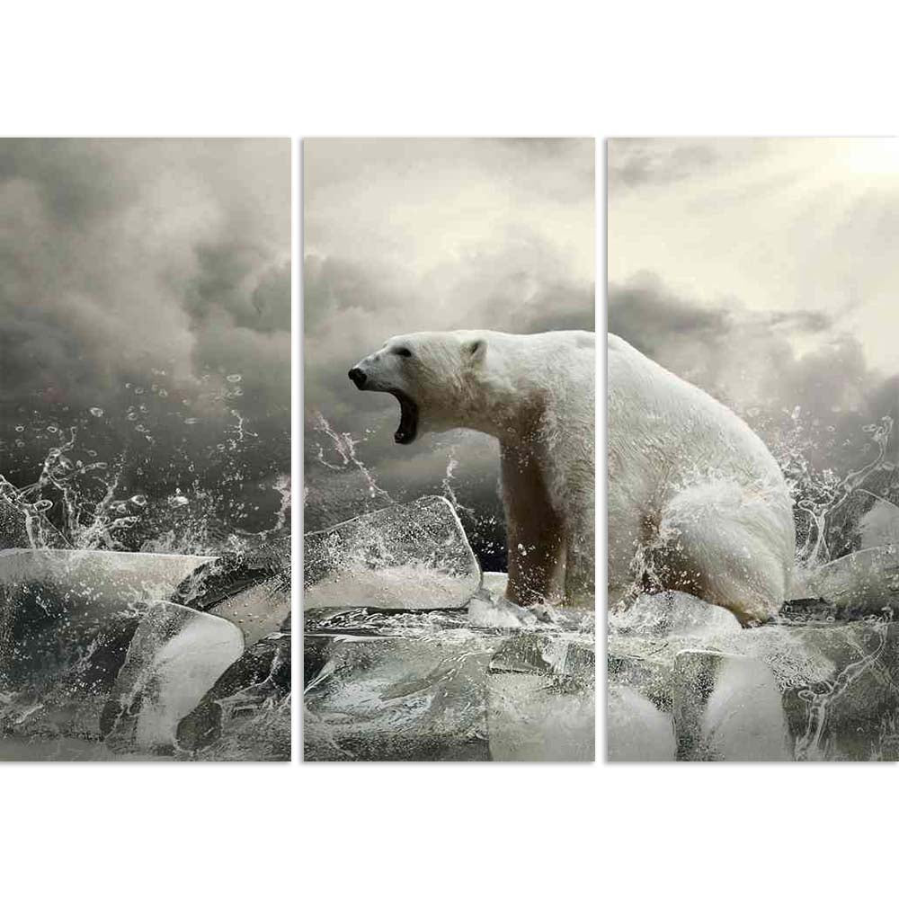 ArtzFolio White Polar Bear Hunter On The Ice In Water Drops D2 Split Art Painting Panel on Sunboard-Split Art Panels-AZ5006142SPL_FR_RF_R-0-Image Code 5006142 Vishnu Image Folio Pvt Ltd, IC 5006142, ArtzFolio, Split Art Panels, Animals, Photography, white, polar, bear, hunter, on, the, ice, in, water, drops, d2, split, art, painting, panel, sunboard, framed, canvas, print, wall, for, living, room, with, frame, poster, pitaara, box, large, size, drawing, big, office, reception, of, kids, designer, decorative