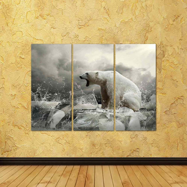 ArtzFolio White Polar Bear Hunter On The Ice In Water Drops D2 Split Art Painting Panel on Sunboard-Split Art Panels-AZ5006142SPL_FR_RF_R-0-Image Code 5006142 Vishnu Image Folio Pvt Ltd, IC 5006142, ArtzFolio, Split Art Panels, Animals, Photography, white, polar, bear, hunter, on, the, ice, in, water, drops, d2, split, art, painting, panel, sunboard, framed, canvas, print, wall, for, living, room, with, frame, poster, pitaara, box, large, size, drawing, big, office, reception, of, kids, designer, decorative