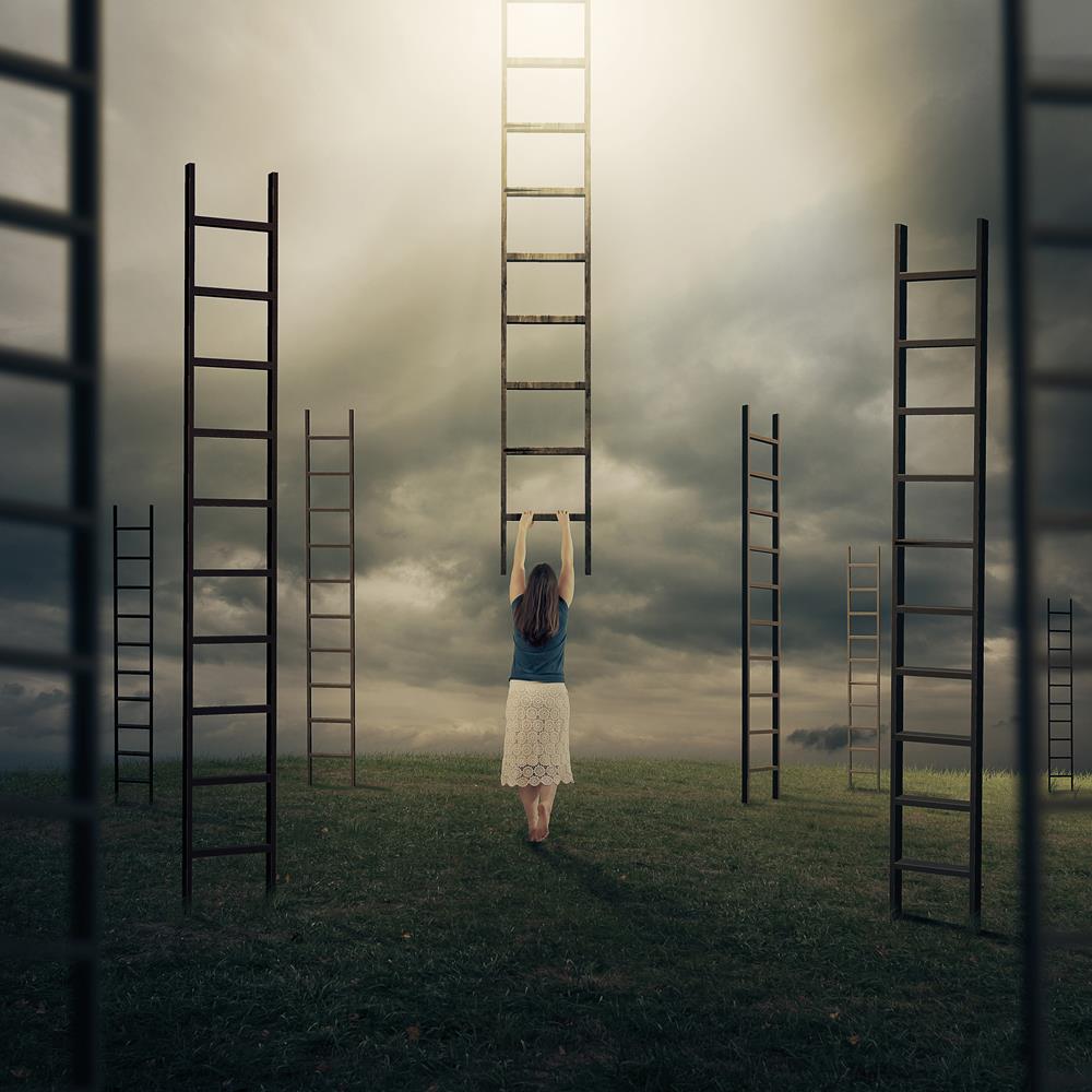 ArtzFolio Surreal Image of a Woman Climbing a Ladder Unframed Premium Canvas Painting-Paintings Unframed Premium-AZ5006174ART_UN_RF_R-0-Image Code 5006174 Vishnu Image Folio Pvt Ltd, IC 5006174, ArtzFolio, Paintings Unframed Premium, Conceptual, Figurative, Photography, surreal, image, of, a, woman, climbing, ladder, unframed, premium, canvas, painting, large, size, print, wall, for, living, room, without, frame, decorative, poster, art, pitaara, box, drawing, amazonbasics, big, kids, designer, office, rece