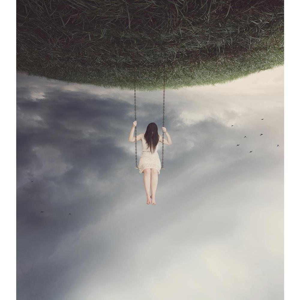 ArtzFolio Sad Woman Swinging On A Surreal Swing Canvas Painting-Paintings MDF Framing-AZ5006175ART_UN_RF_R-0-Image Code 5006175 Vishnu Image Folio Pvt Ltd, IC 5006175, ArtzFolio, Paintings MDF Framing, Conceptual, Figurative, Digital Art, sad, woman, swinging, on, a, surreal, swing, canvas, painting, framed, print, wall, for, living, room, with, frame, poster, pitaara, box, large, size, drawing, art, split, big, office, reception, photography, of, kids, panel, designer, decorative, amazonbasics, reprint, sm