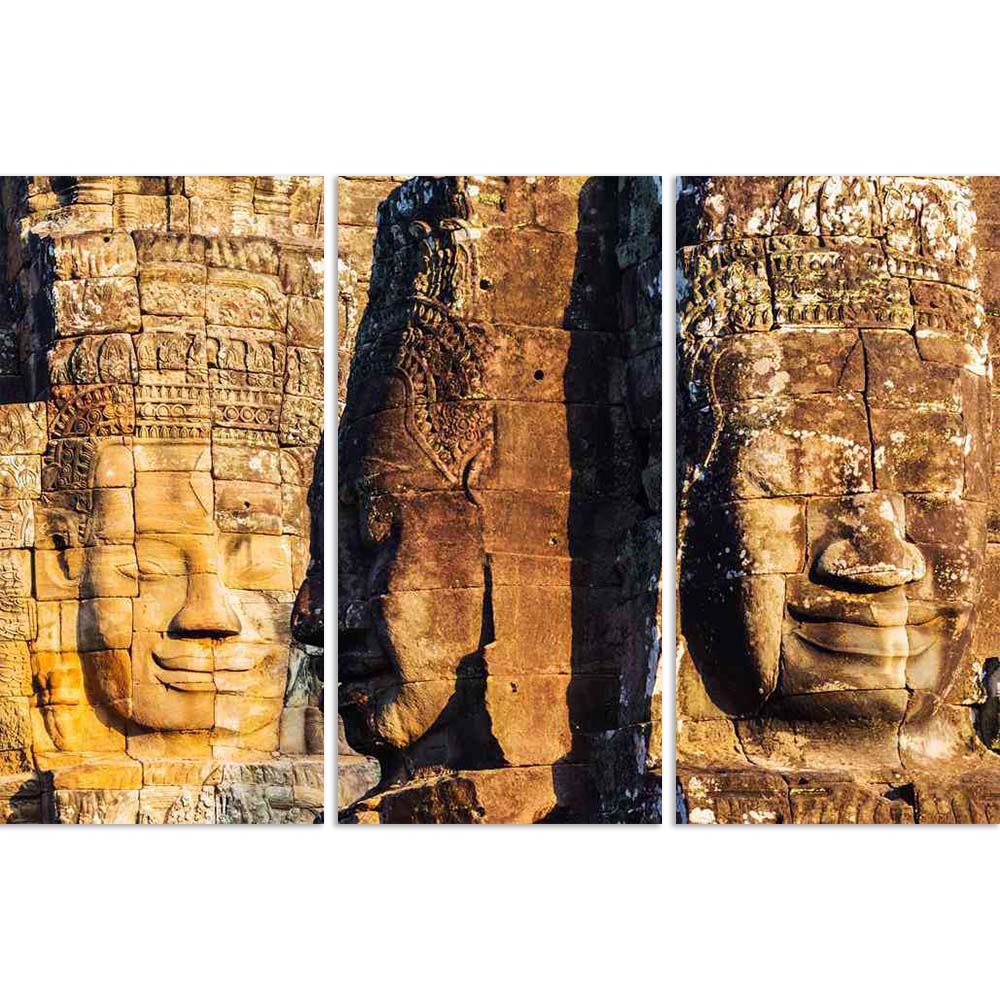 ArtzFolio Faces of King on Bayon Temple, Angkor Wat, Cambodia D2 Split Art Painting Panel on Sunboard-Split Art Panels-AZ5006197SPL_FR_RF_R-0-Image Code 5006197 Vishnu Image Folio Pvt Ltd, IC 5006197, ArtzFolio, Split Art Panels, Places, Religious, Photography, faces, of, king, on, bayon, temple, angkor, wat, cambodia, d2, split, art, painting, panel, sunboard, framed, canvas, print, wall, for, living, room, with, frame, poster, pitaara, box, large, size, drawing, big, office, reception, kids, designer, dec