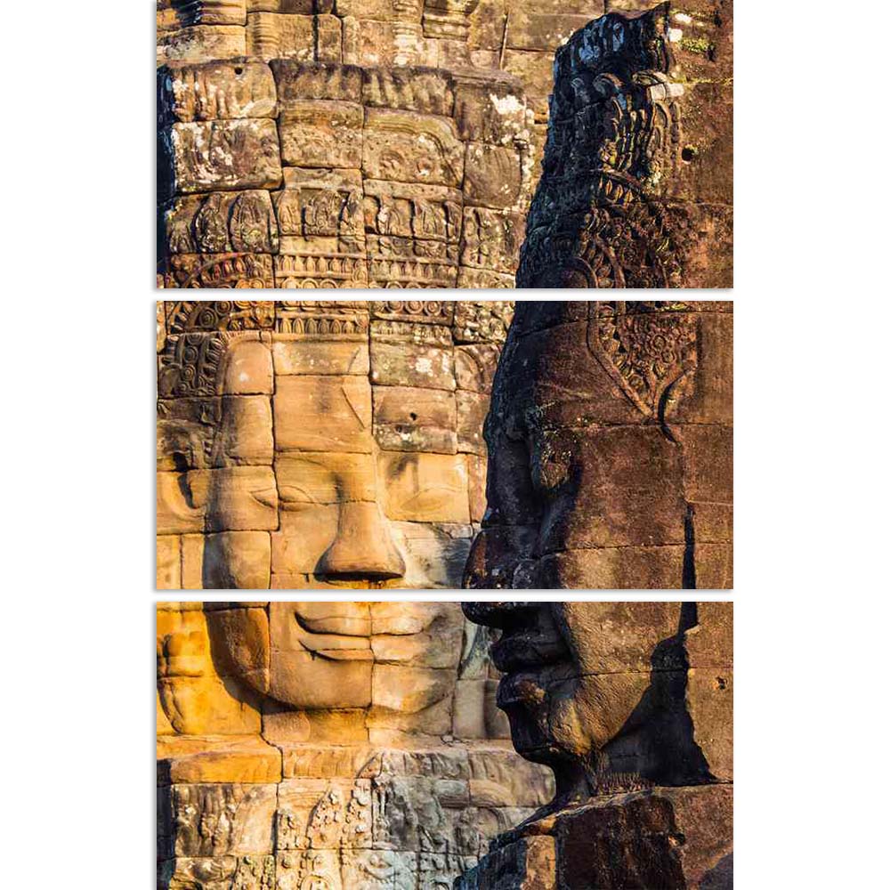 ArtzFolio Faces of King on Bayon Temple, Angkor Wat, Cambodia D3 Split Art Painting Panel on Sunboard-Split Art Panels-AZ5006198SPL_FR_RF_R-0-Image Code 5006198 Vishnu Image Folio Pvt Ltd, IC 5006198, ArtzFolio, Split Art Panels, Places, Religious, Photography, faces, of, king, on, bayon, temple, angkor, wat, cambodia, d3, split, art, painting, panel, sunboard, framed, canvas, print, wall, for, living, room, with, frame, poster, pitaara, box, large, size, drawing, big, office, reception, kids, designer, dec