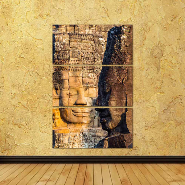 ArtzFolio Faces of King on Bayon Temple, Angkor Wat, Cambodia D3 Split Art Painting Panel on Sunboard-Split Art Panels-AZ5006198SPL_FR_RF_R-0-Image Code 5006198 Vishnu Image Folio Pvt Ltd, IC 5006198, ArtzFolio, Split Art Panels, Places, Religious, Photography, faces, of, king, on, bayon, temple, angkor, wat, cambodia, d3, split, art, painting, panel, sunboard, framed, canvas, print, wall, for, living, room, with, frame, poster, pitaara, box, large, size, drawing, big, office, reception, kids, designer, dec