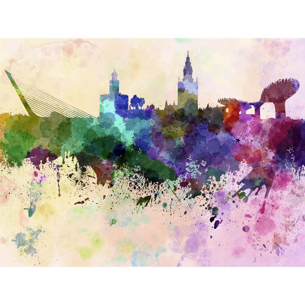 ArtzFolio Seville, Spain Skyline In Watercolor Background Peel & Stick Vinyl Wall Sticker-Laminated Wall Stickers-AZ5006218ART_UN_RF_R-0-Image Code 5006218 Vishnu Image Folio Pvt Ltd, IC 5006218, ArtzFolio, Laminated Wall Stickers, Places, Fine Art Reprint, seville, spain, skyline, in, watercolor, background, peel, stick, vinyl, wall, sticker, for, bedroom, large, size, decal, drawing, room, living, decorative, big, waterproof, home, office, reception, pitaara, box, designer, prints, kids, pvc, amazonbasics